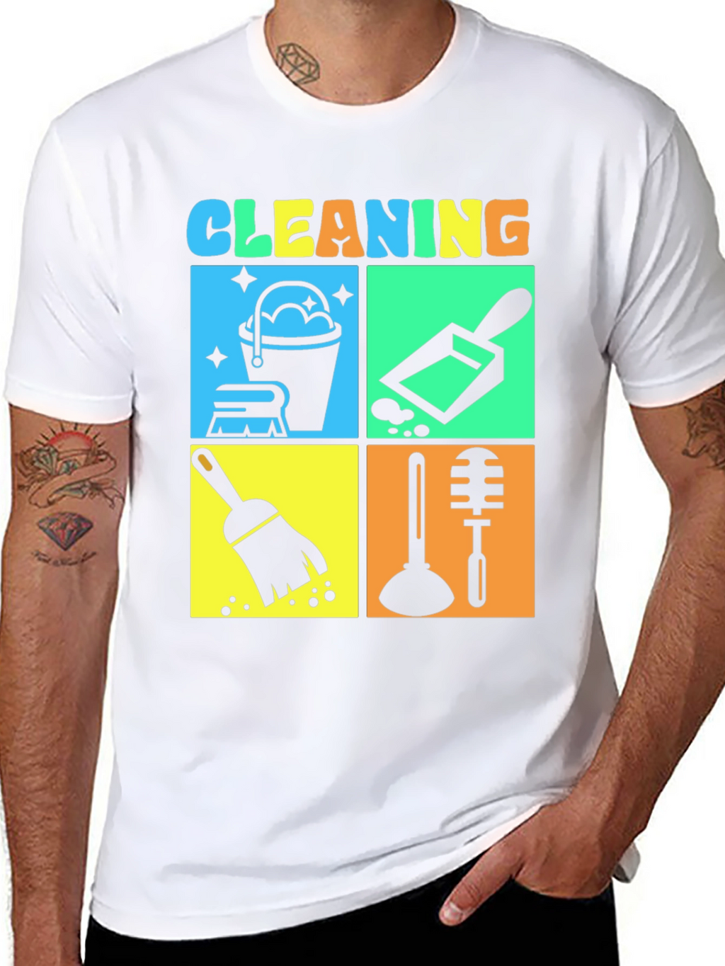 Cleaning Crew Graphic T-Shirt