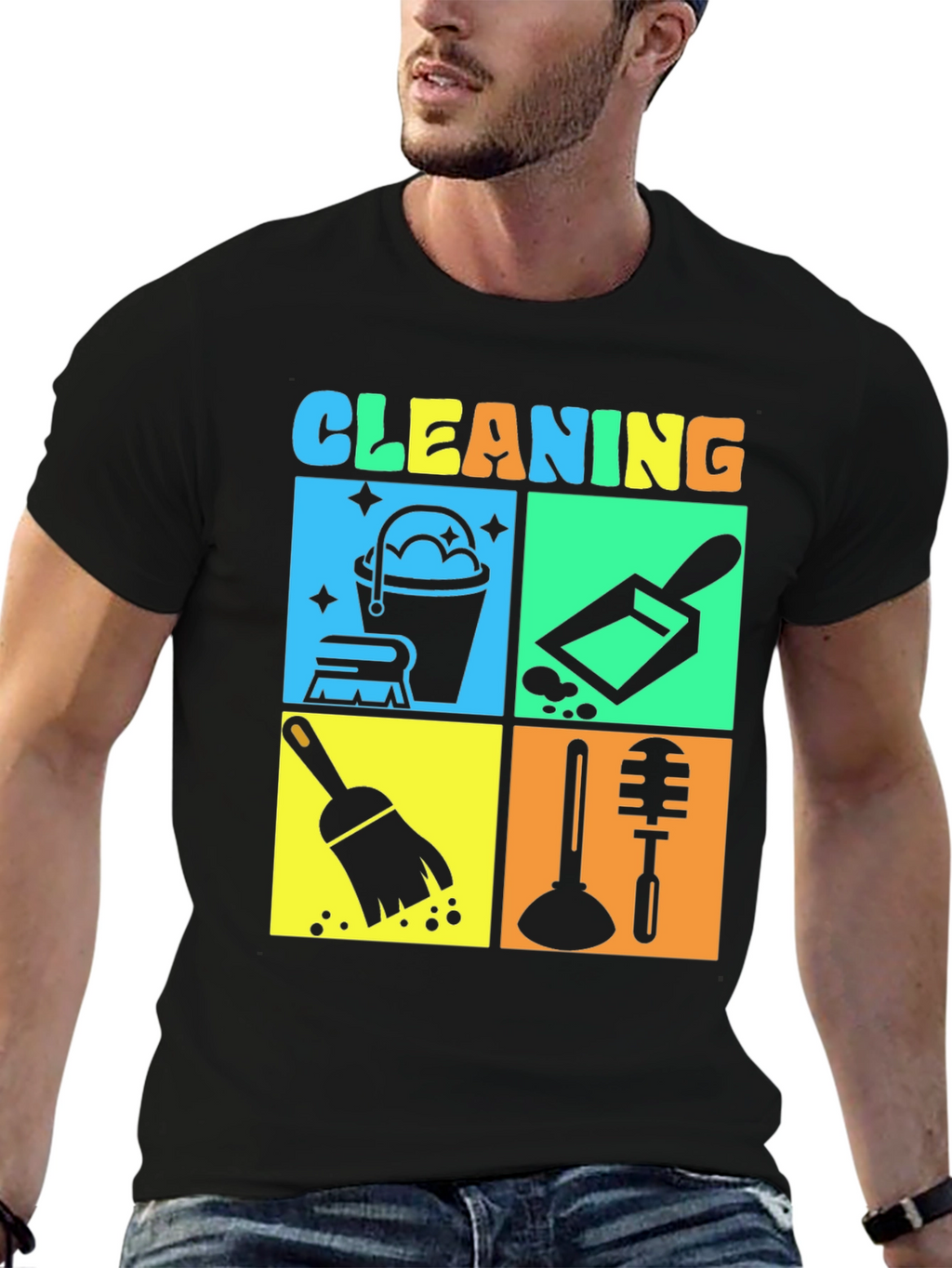 Cleaning Crew Graphic T-Shirt