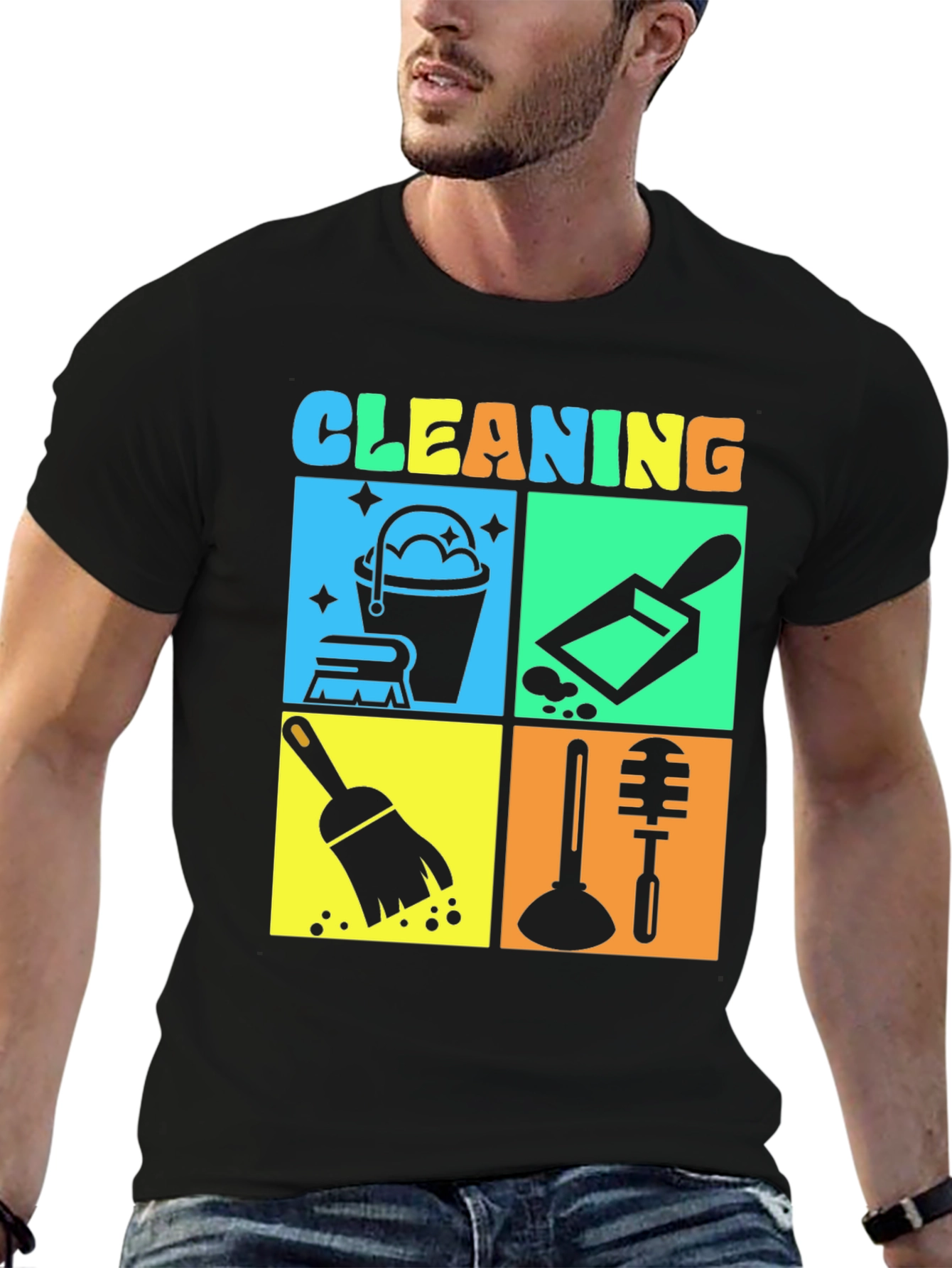 Cleaning Crew Graphic T-Shirt