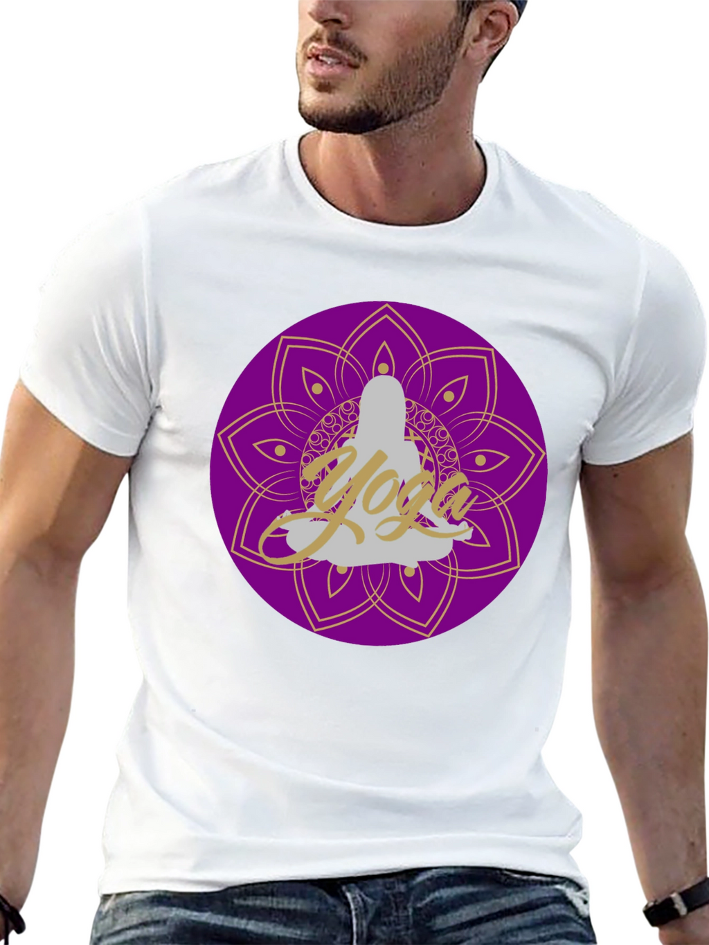 Yoga Meditation Mandala T-Shirt Spiritual Design