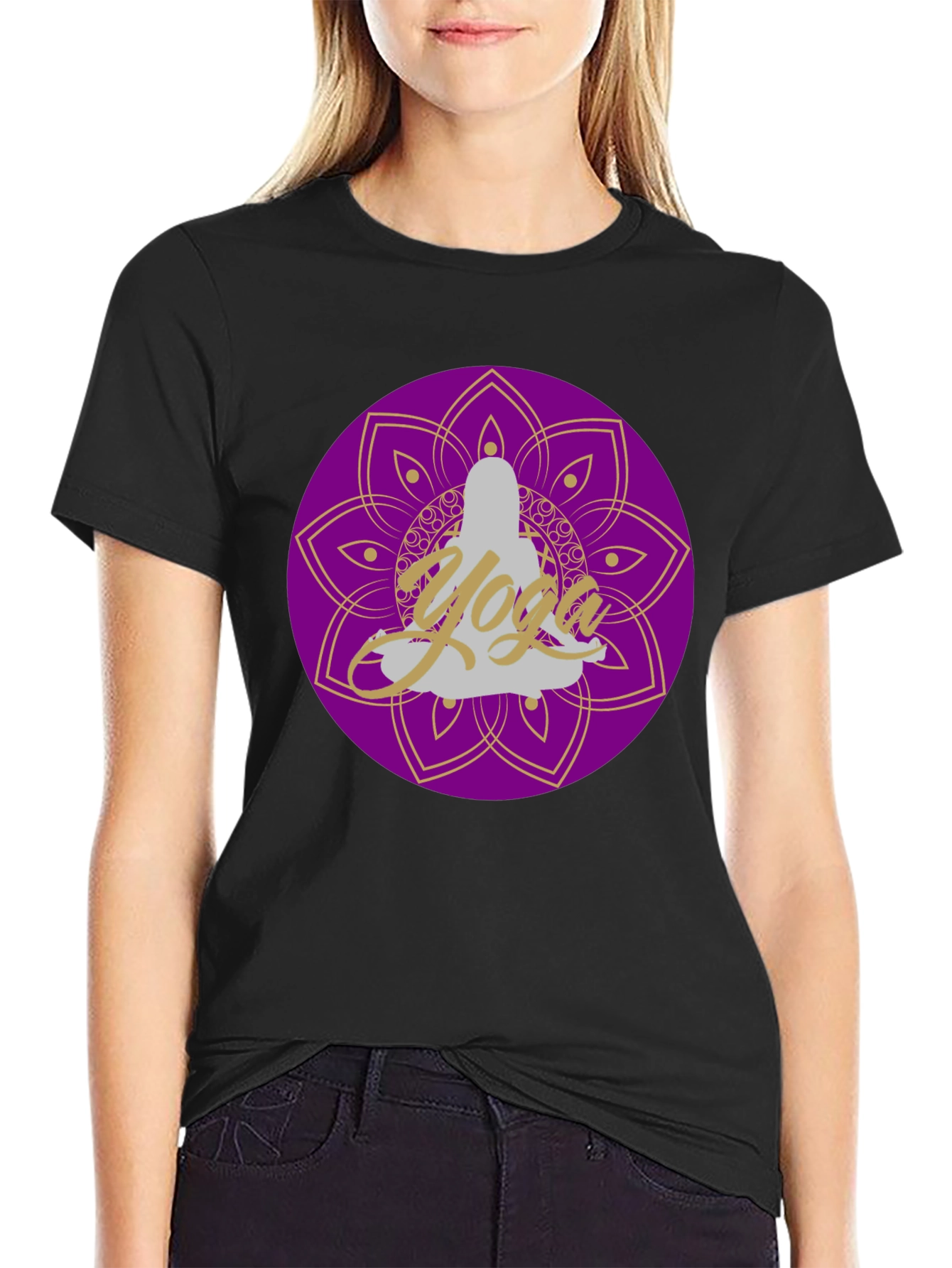 Yoga Meditation Mandala T-Shirt Spiritual Design