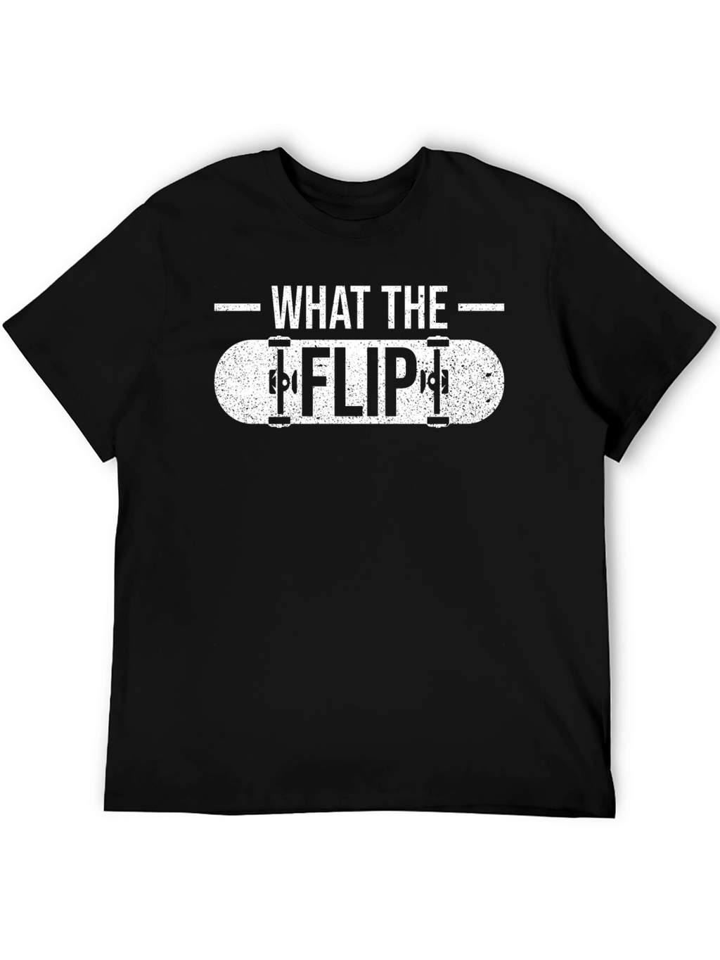 What the Flip Skateboard Graphic Tee - Black