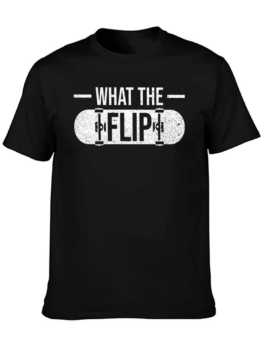 What the Flip Skateboard Graphic Tee - Black