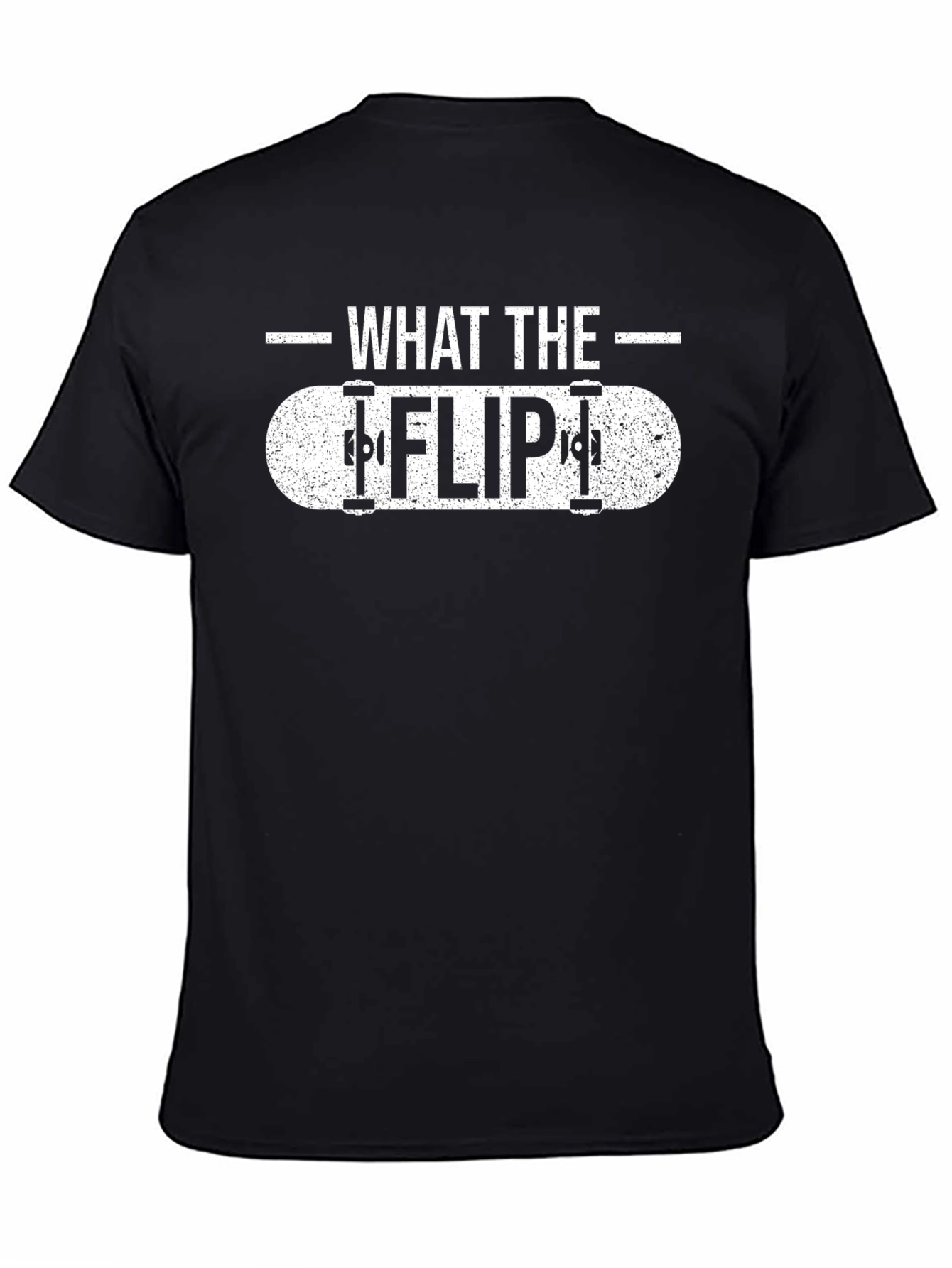 What the Flip Skateboard Graphic Tee - Black