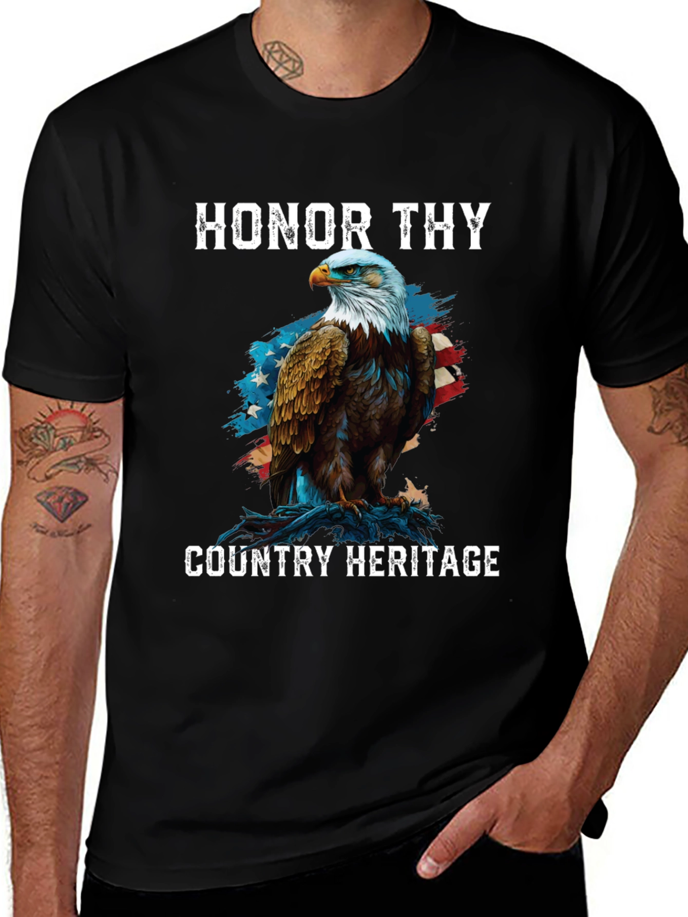 Honor Thy Country Heritage Eagle Graphic Tee
