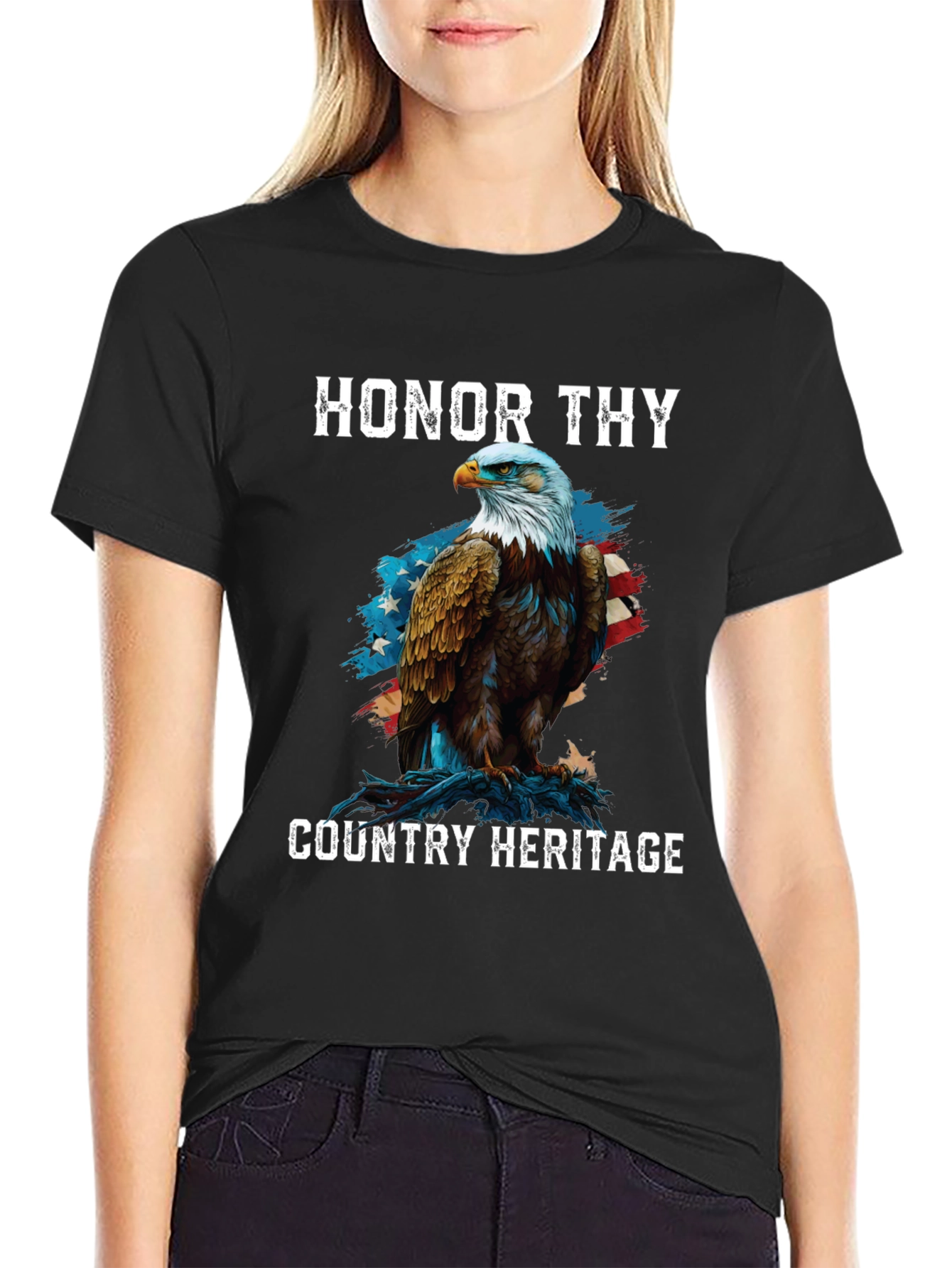 Honor Thy Country Heritage Eagle Graphic Tee