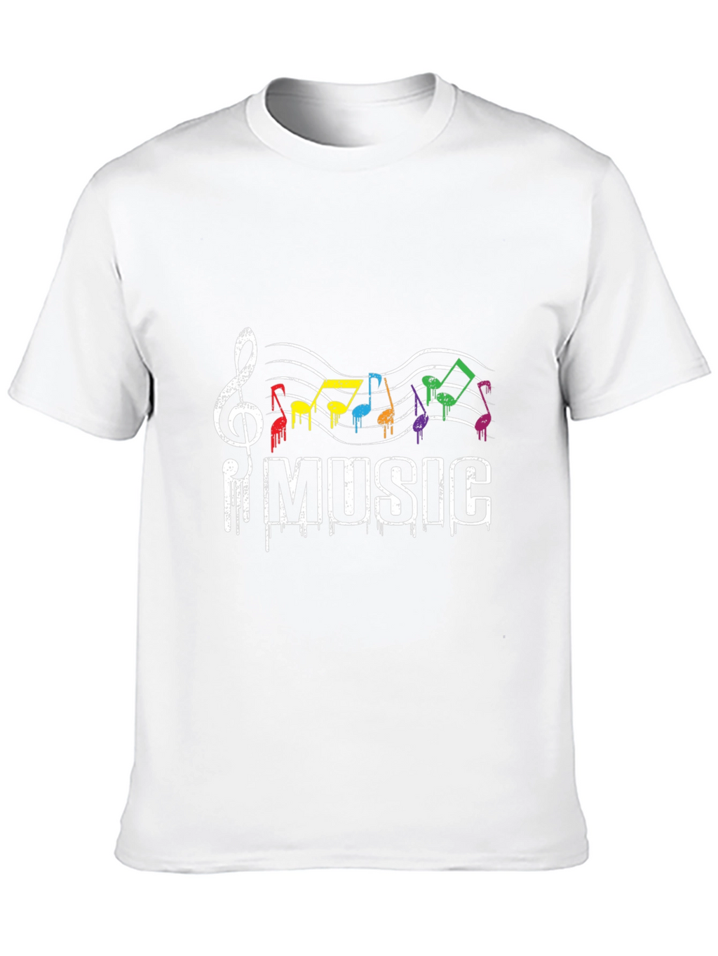 Rainbow Music Notes T-Shirt
