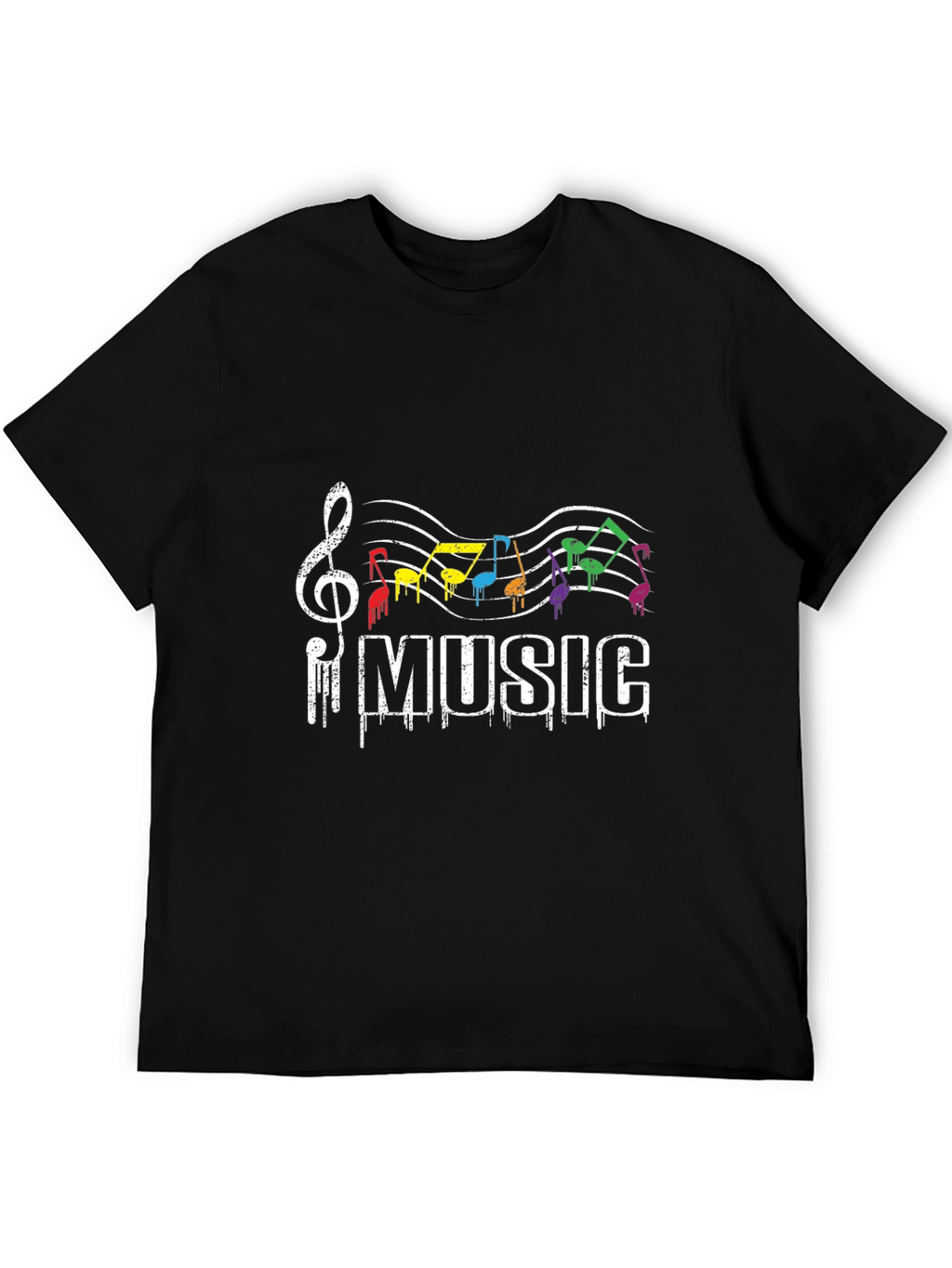 Rainbow Music Notes T-Shirt
