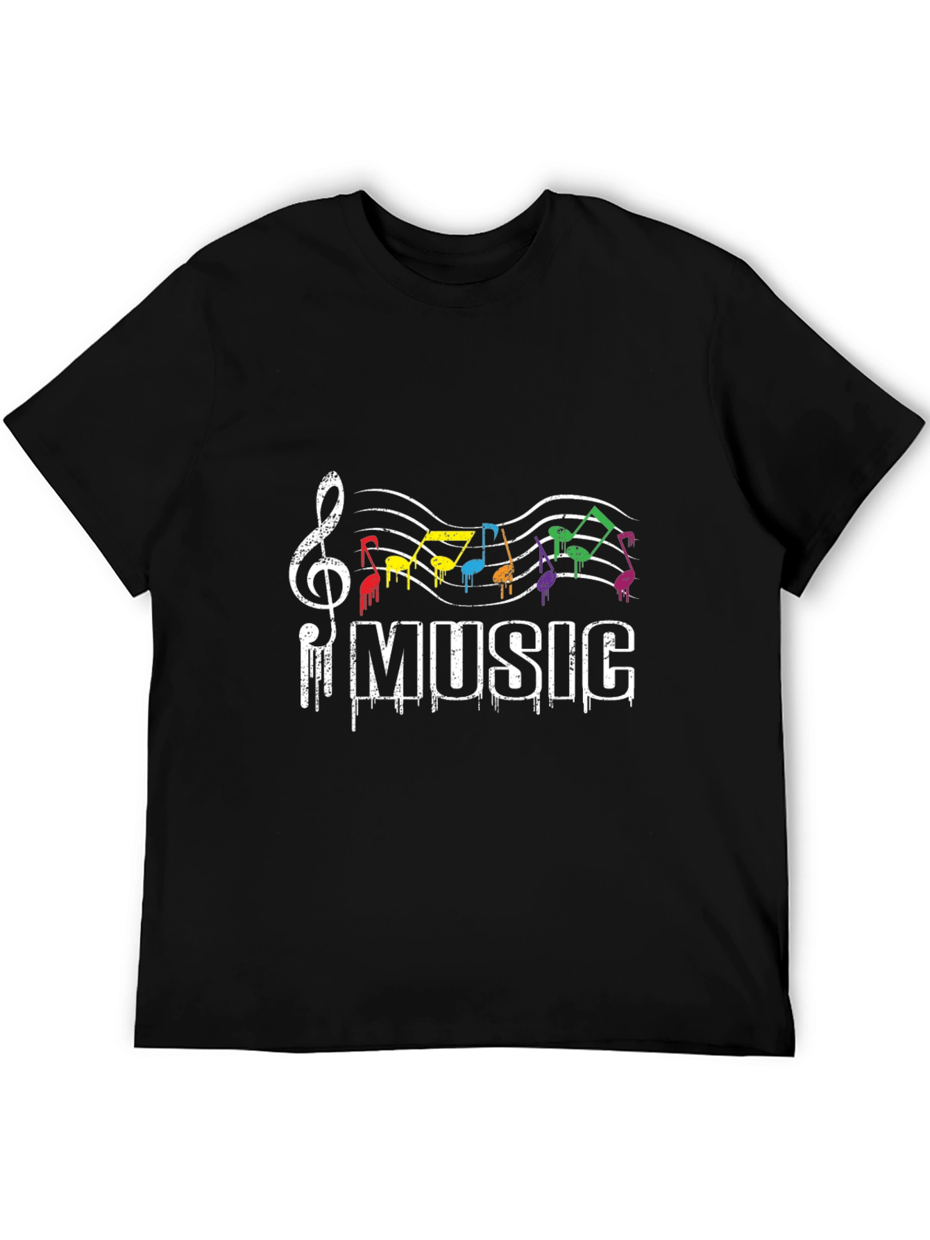 Rainbow Music Notes T-Shirt