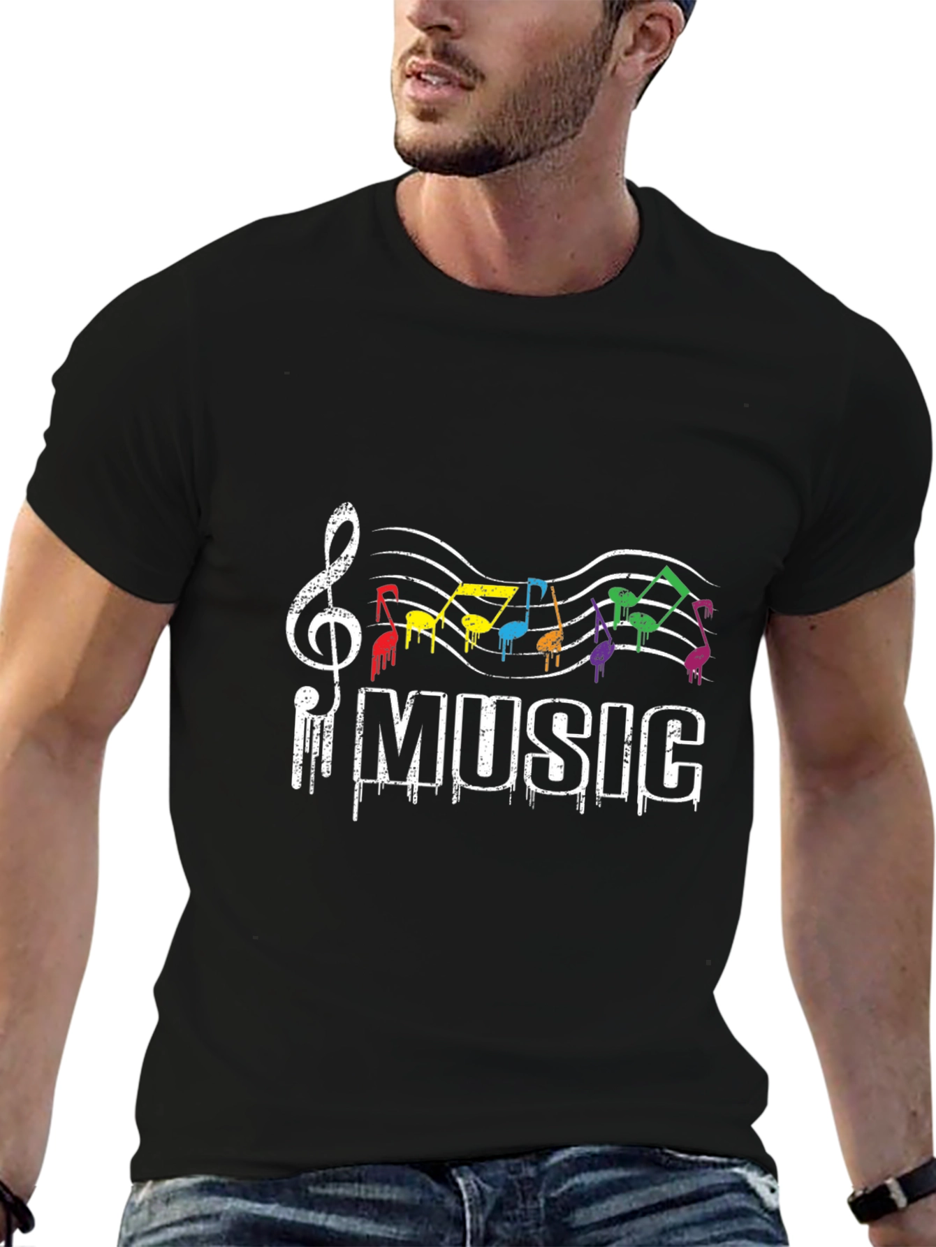 Rainbow Music Notes T-Shirt