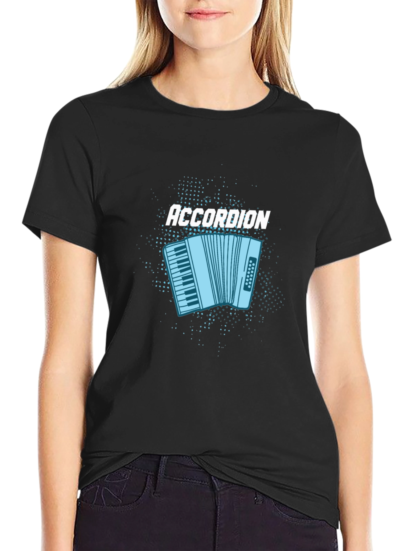 Accordion Graphic Tee - Music Lovers T-Shirt