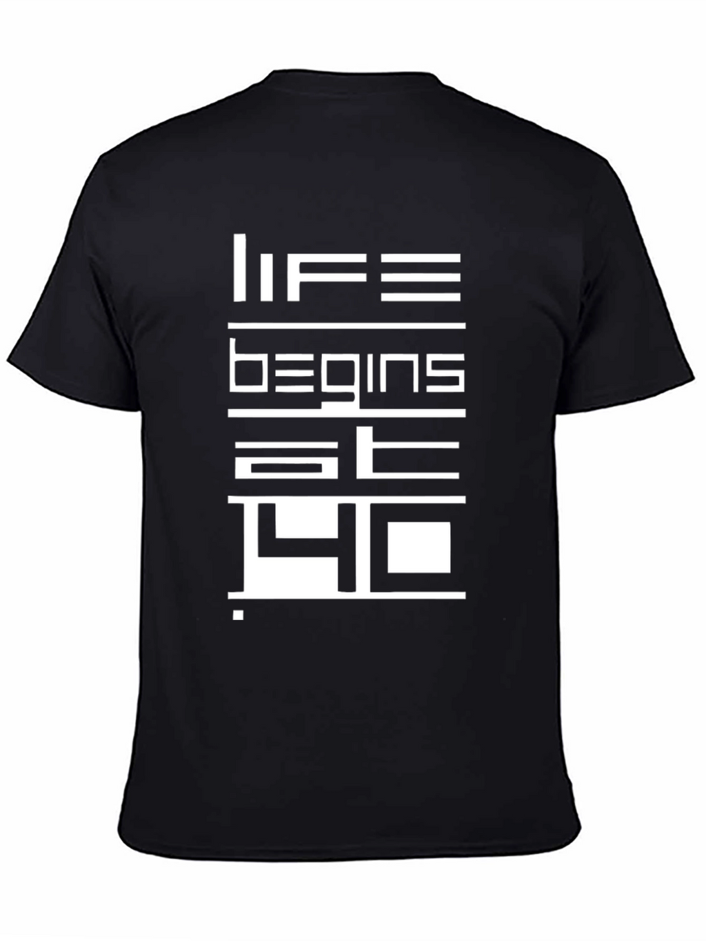 Life Begins at 40 Black Graphic Tee