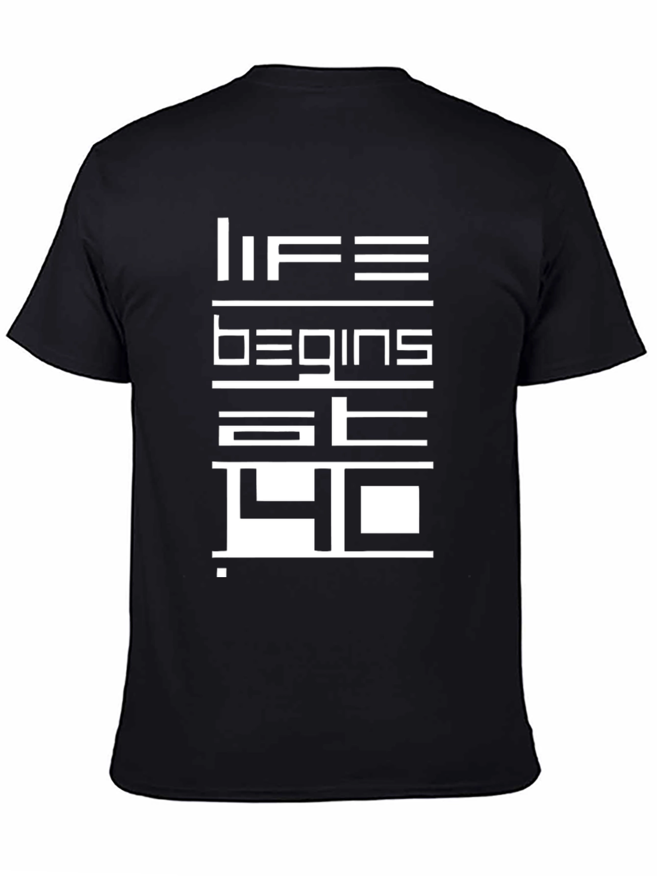 Life Begins at 40 Black Graphic Tee