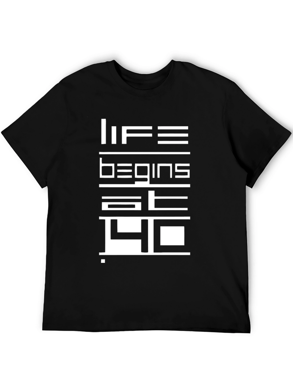 Life Begins at 40 Black Graphic Tee