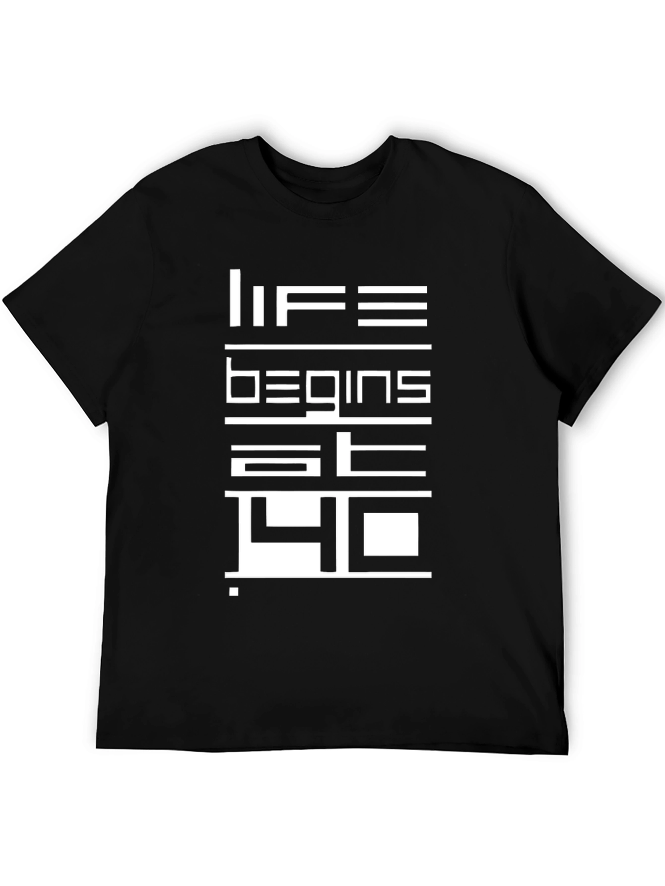 Life Begins at 40 Black Graphic Tee