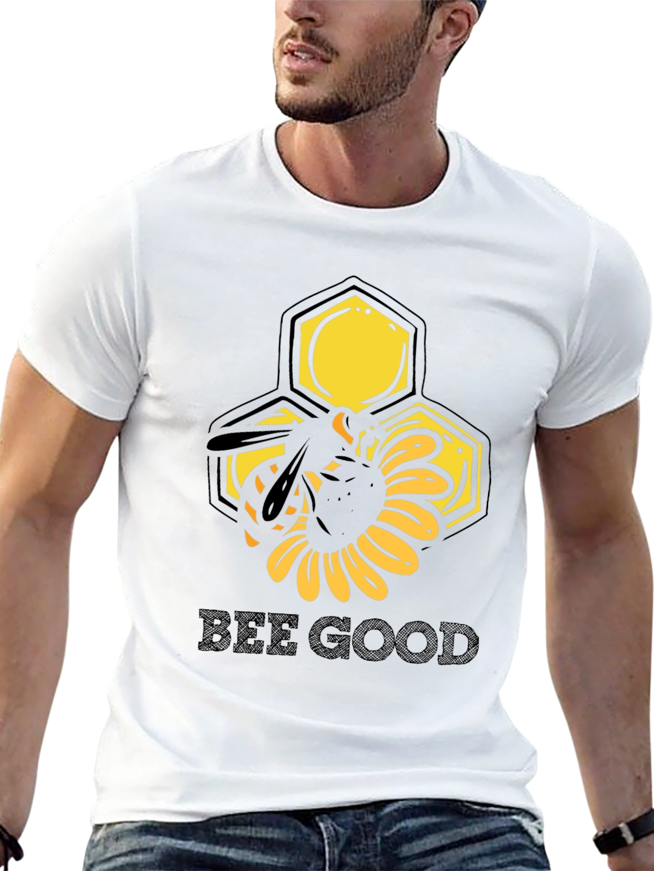 Bee Good Graphic Tee - Black Cotton T-Shirt
