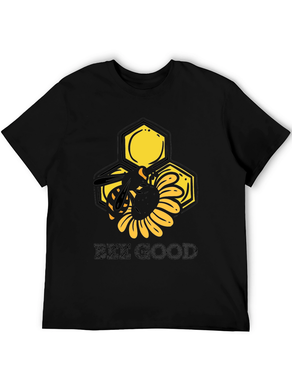 Bee Good Graphic Tee - Black Cotton T-Shirt