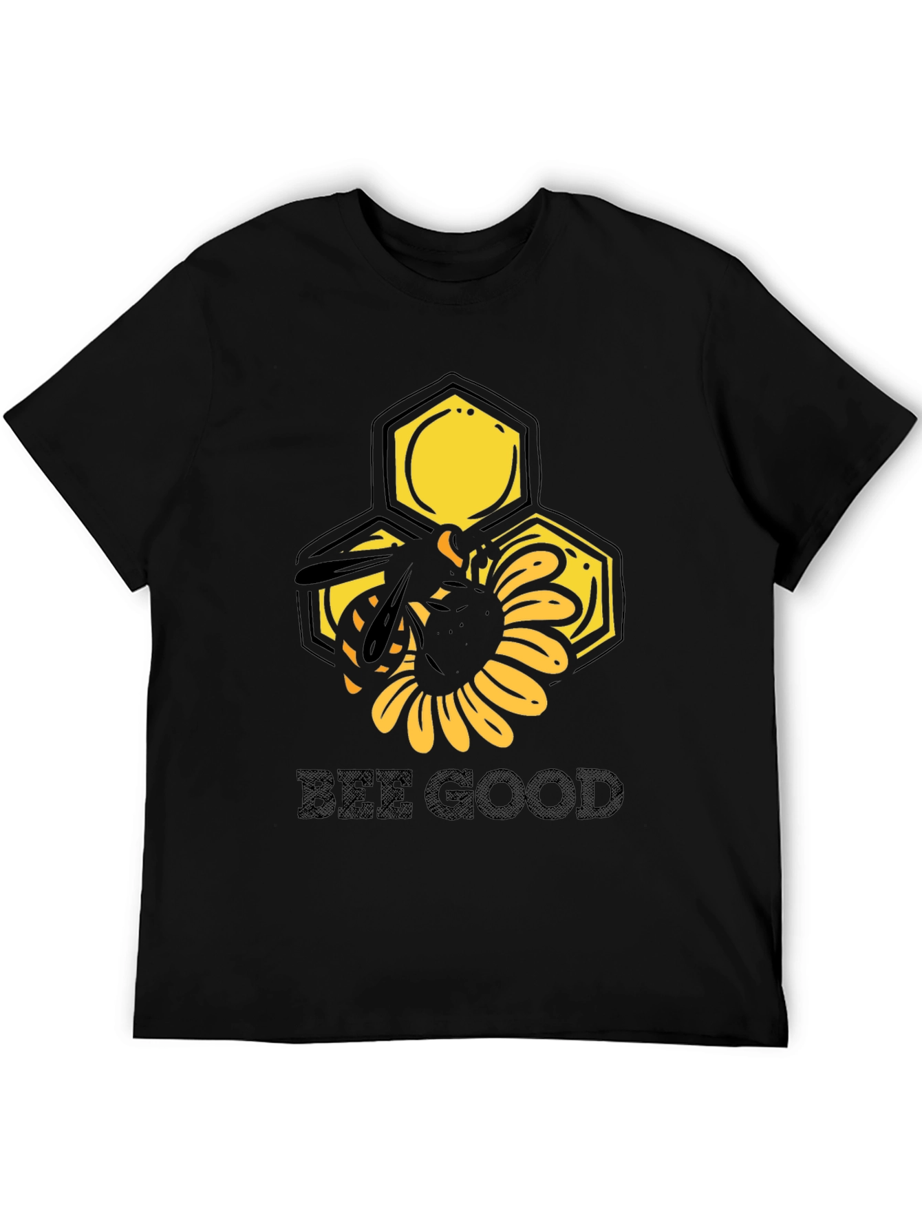 Bee Good Graphic Tee - Black Cotton T-Shirt