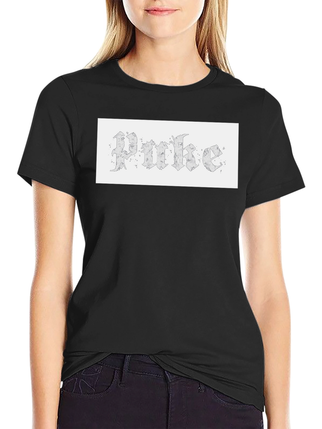Gothic Text Tee - Unique Design Casual Wear