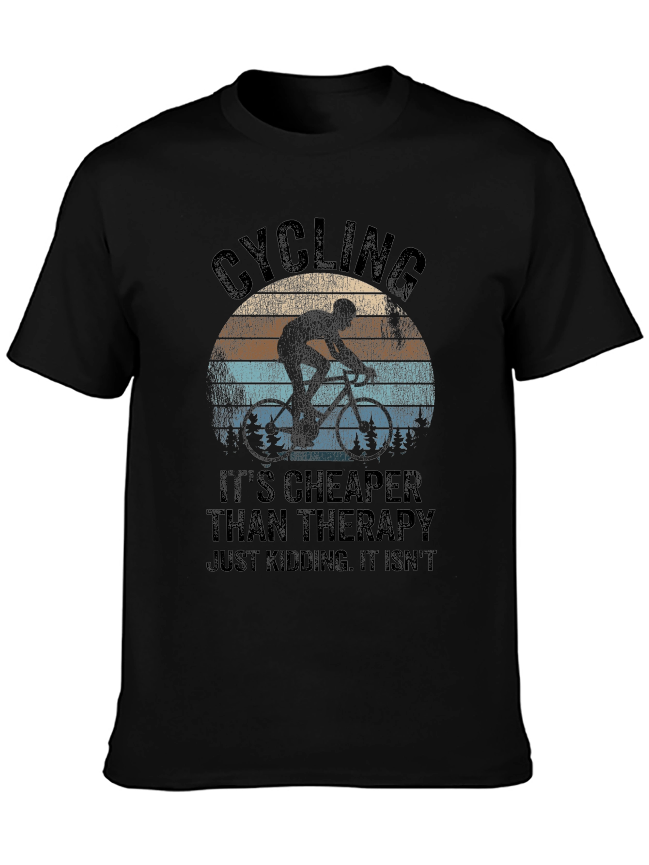 Cycling Therapy Graphic T-Shirt - Black