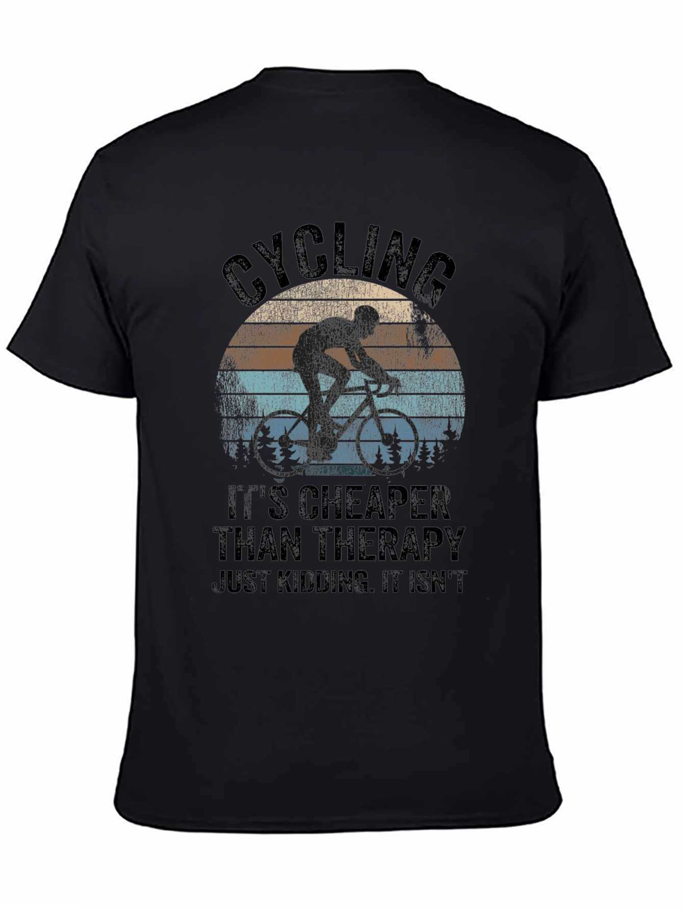 Cycling Therapy Graphic T-Shirt - Black