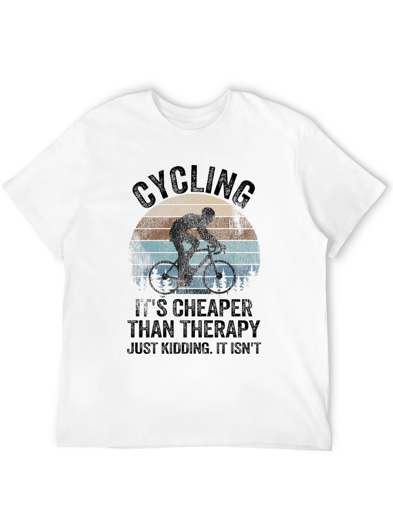 Cycling Therapy Graphic T-Shirt - Black