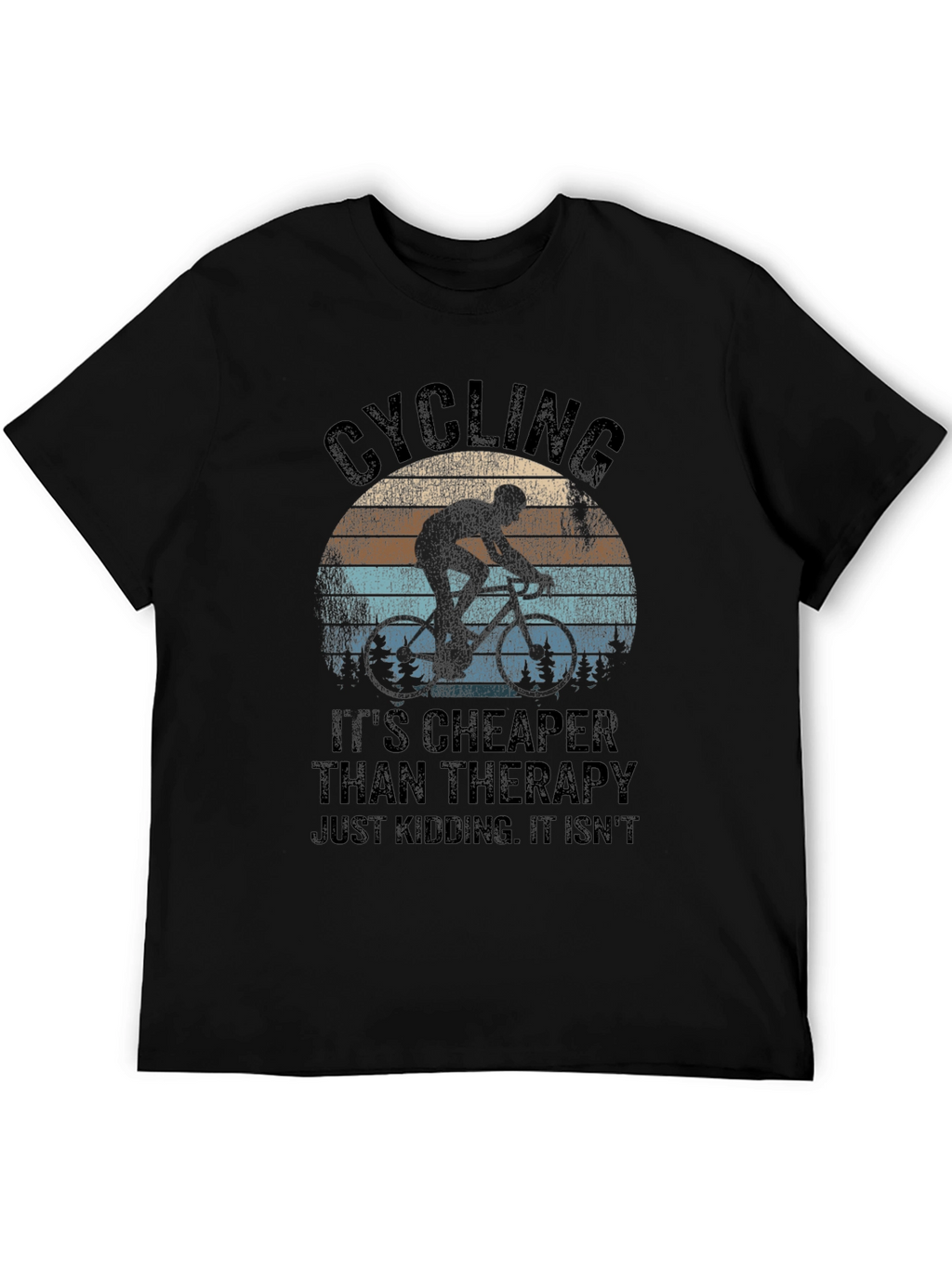 Cycling Therapy Graphic T-Shirt - Black