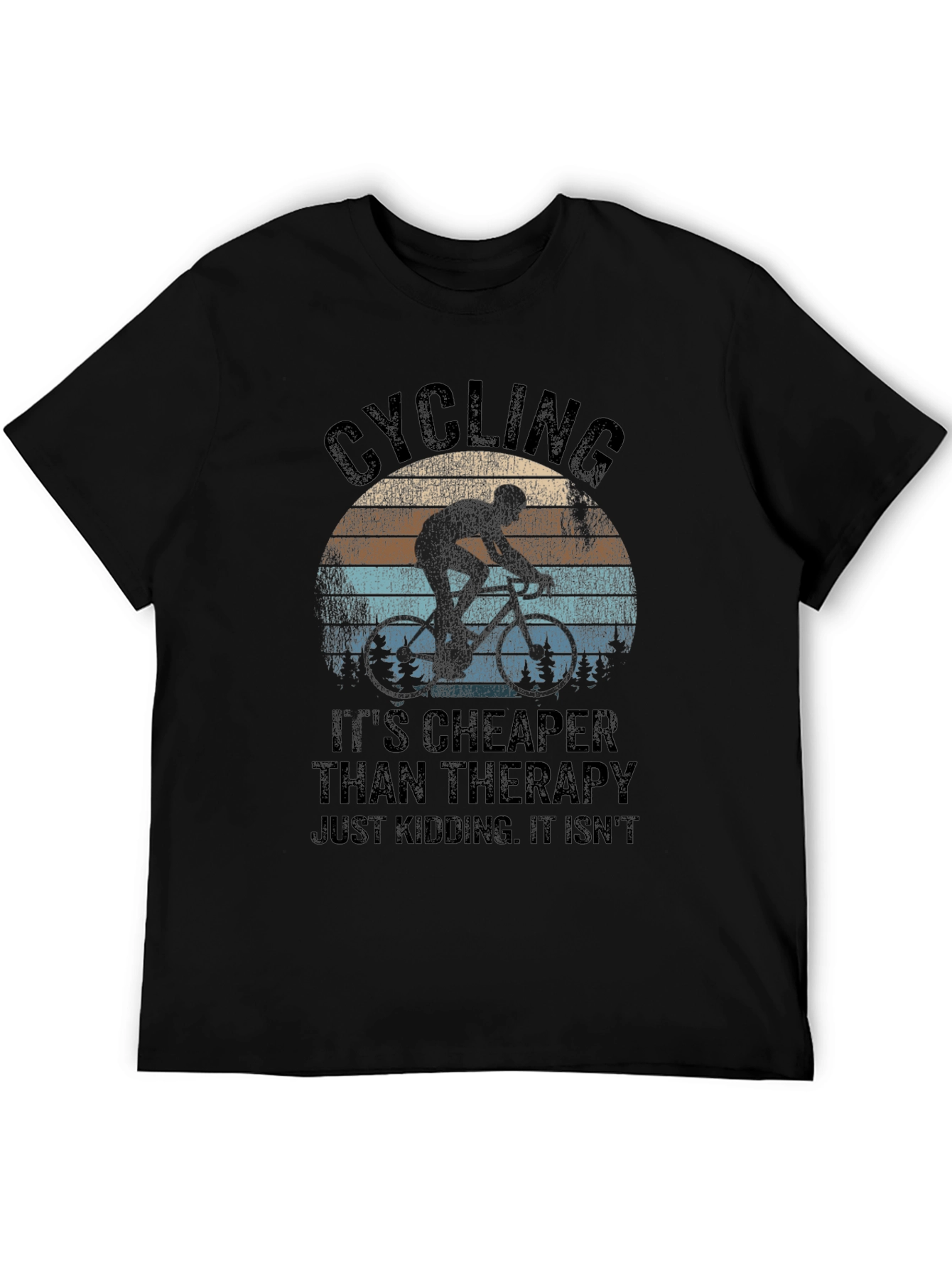 Cycling Therapy Graphic T-Shirt - Black