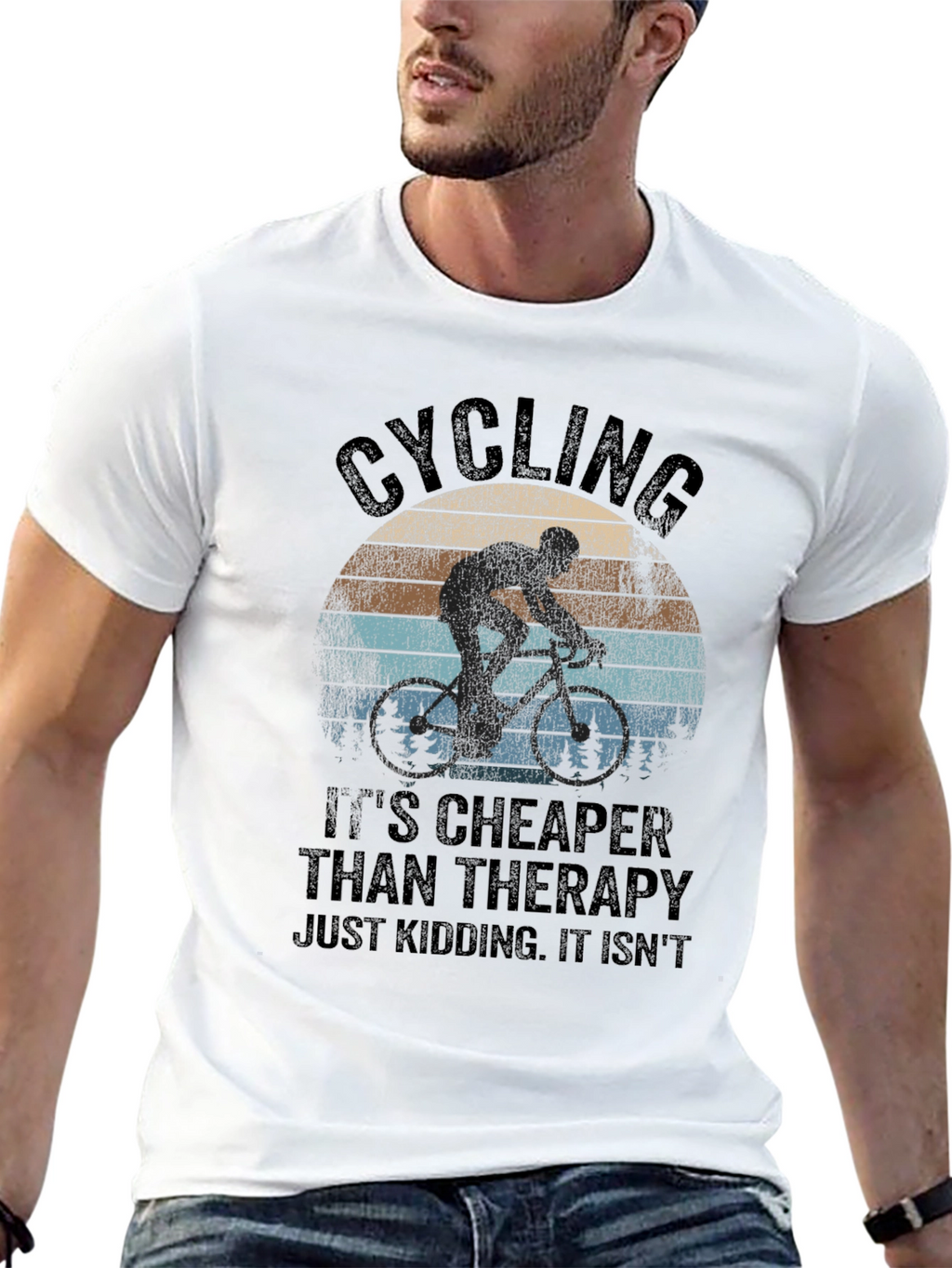 Cycling Therapy Graphic T-Shirt - Black