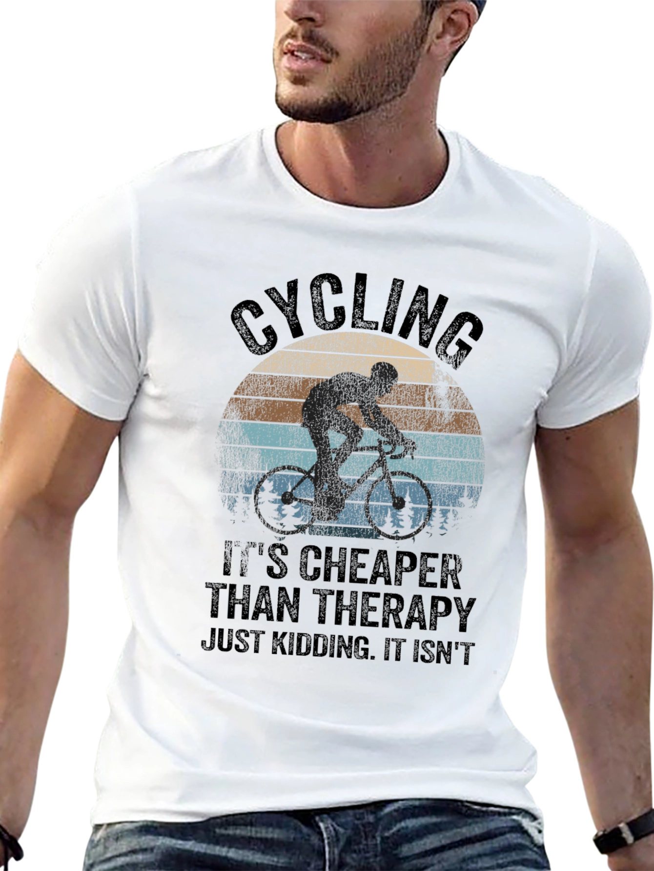 Cycling Therapy Graphic T-Shirt - Black