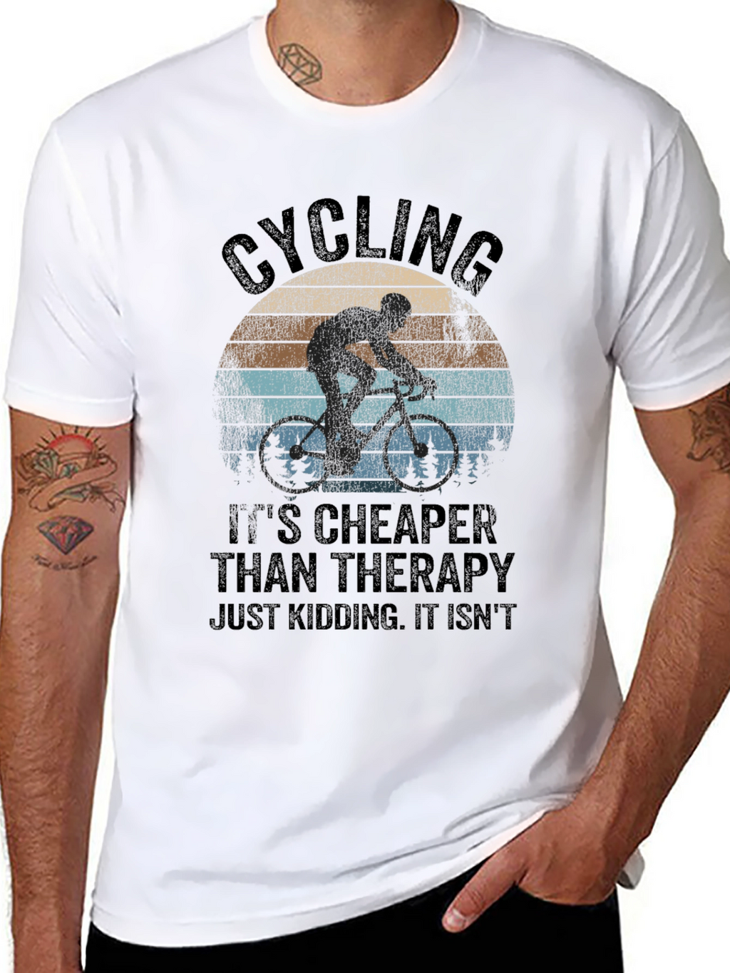 Cycling Therapy Graphic T-Shirt - Black