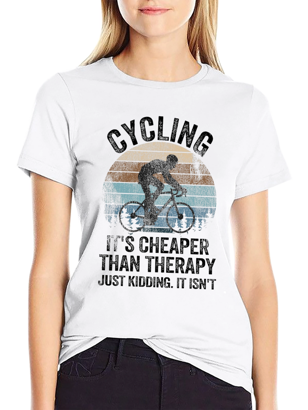 Cycling Therapy Graphic T-Shirt - Black