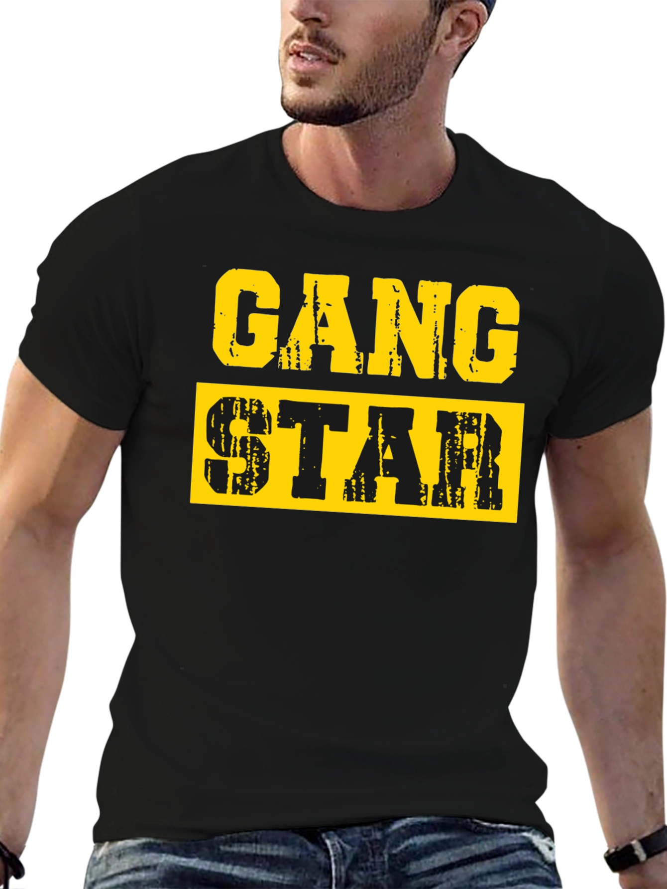 Gang Star Graphic T-Shirt - Black