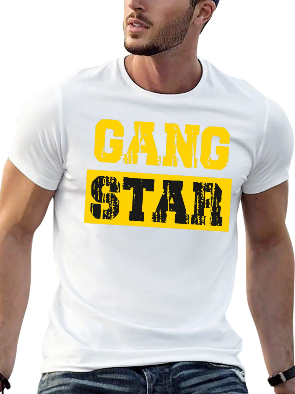 Gang Star Graphic T-Shirt - Black