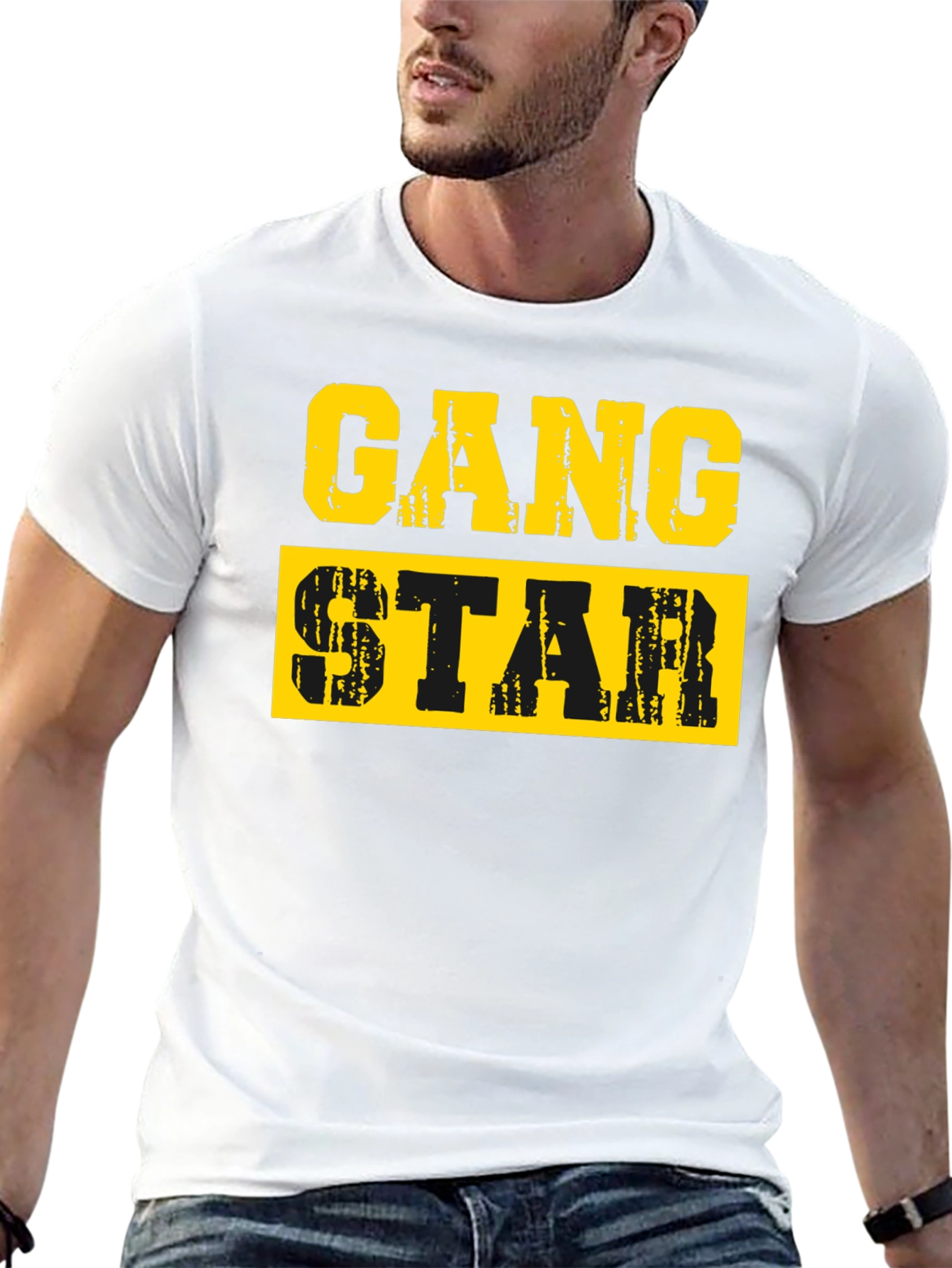 Gang Star Graphic T-Shirt - Black