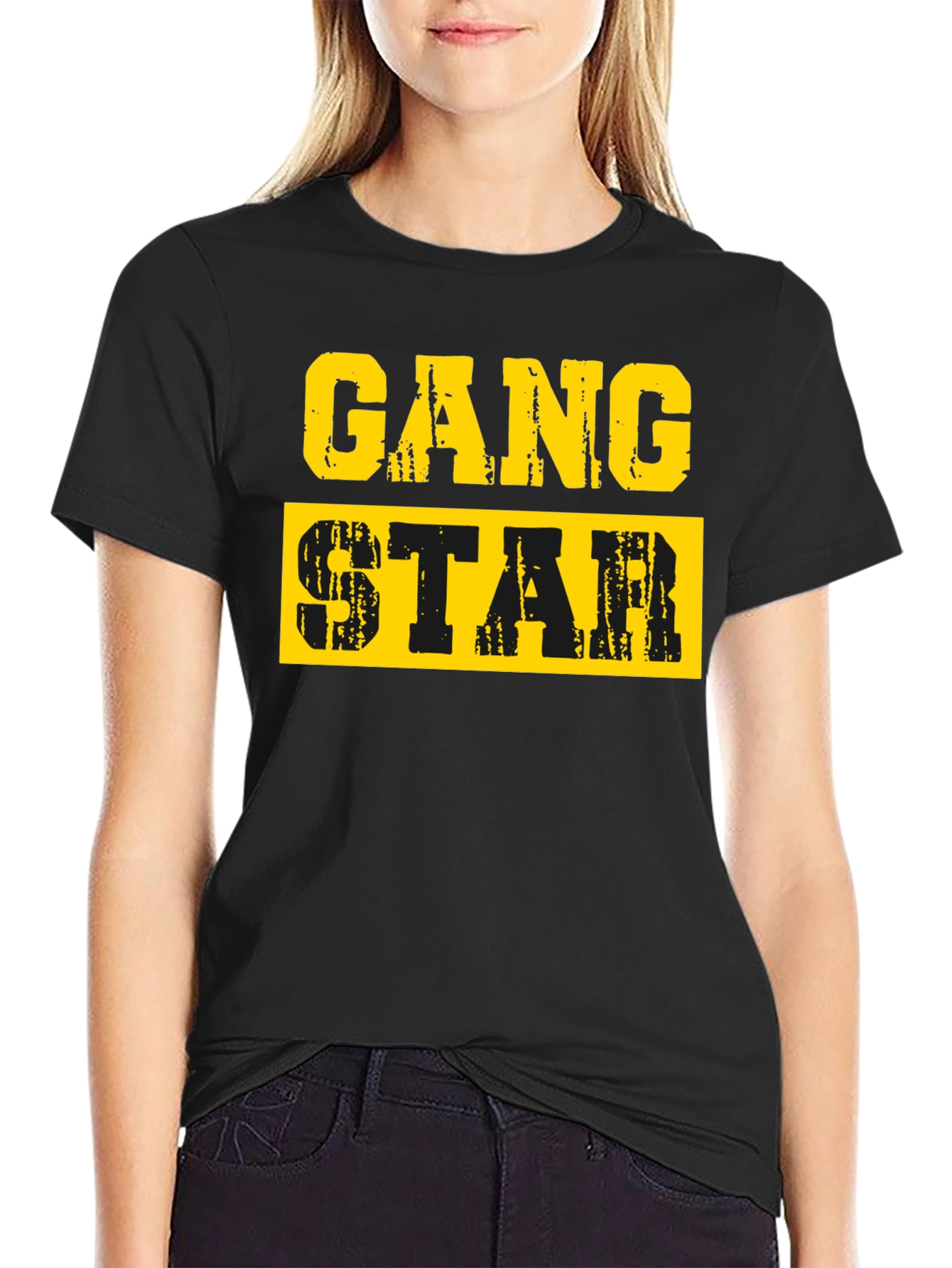 Gang Star Graphic T-Shirt - Black