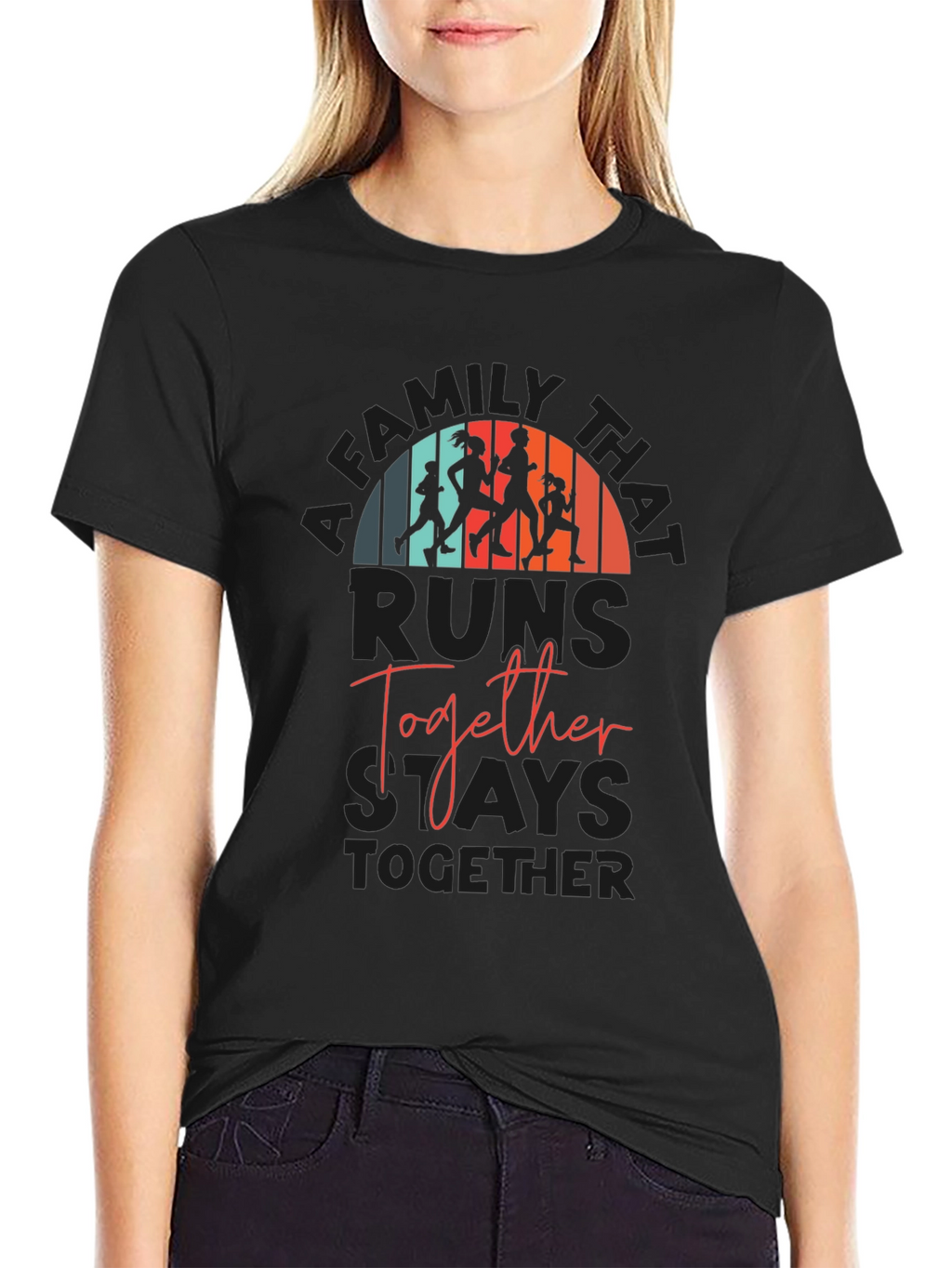 Family Running Together T-Shirt