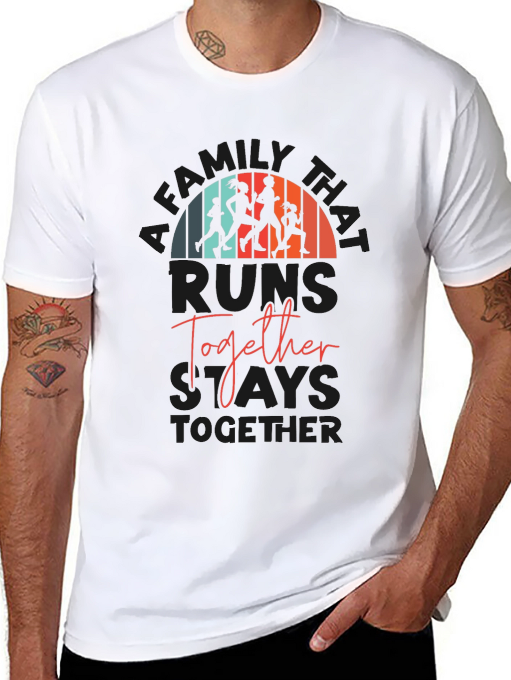 Family Running Together T-Shirt