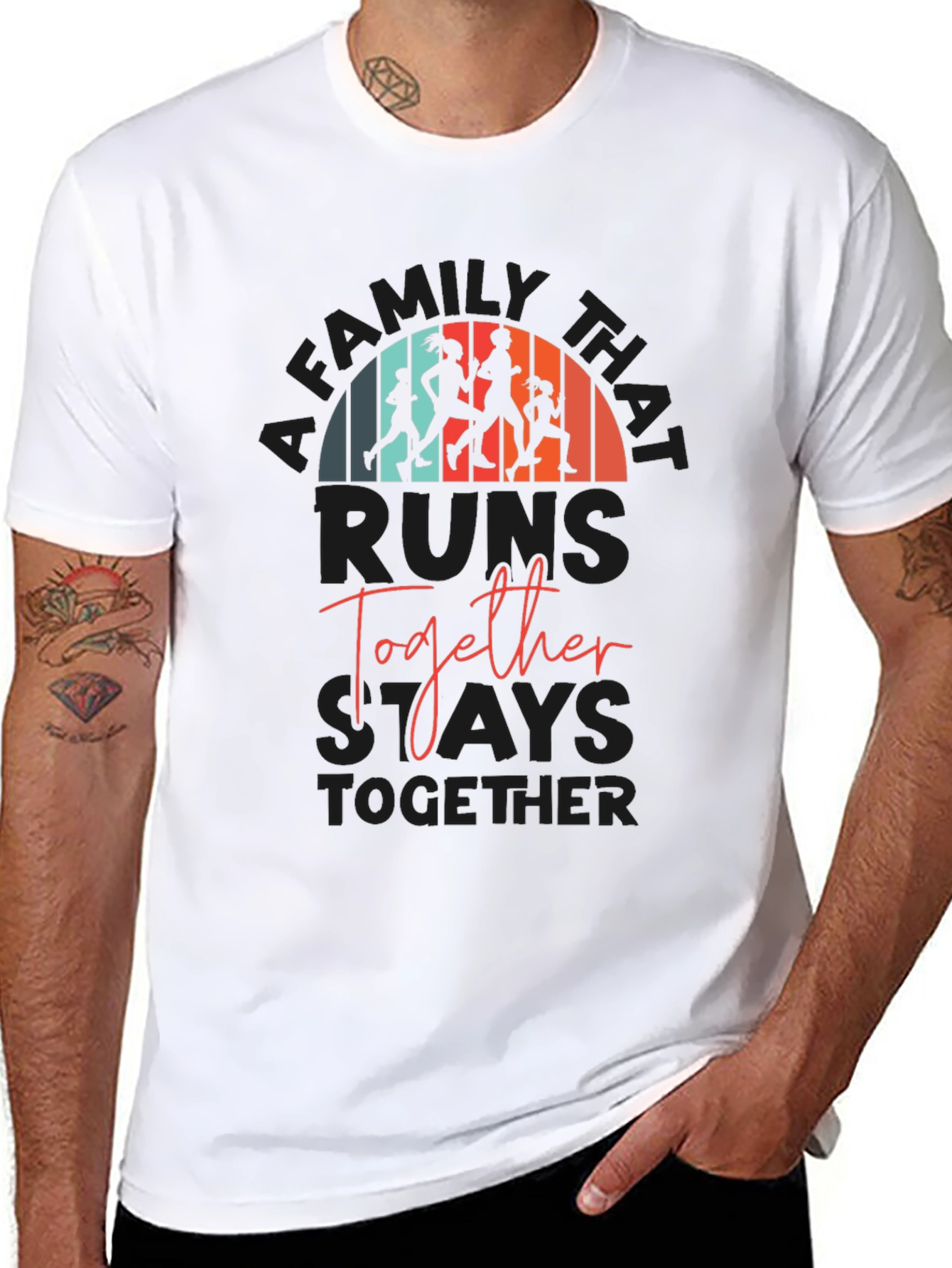 Family Running Together T-Shirt