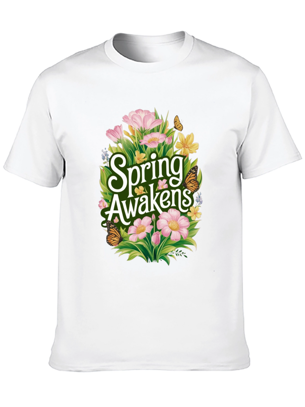 Spring Awakens Black Graphic Tee