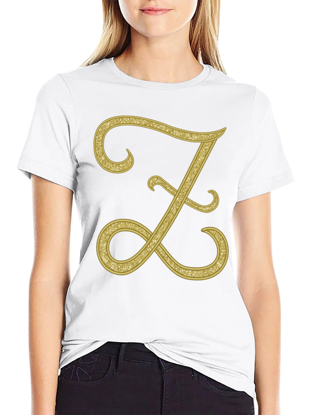 Elegant Letter Z T-Shirt - Stylish Initial Tee