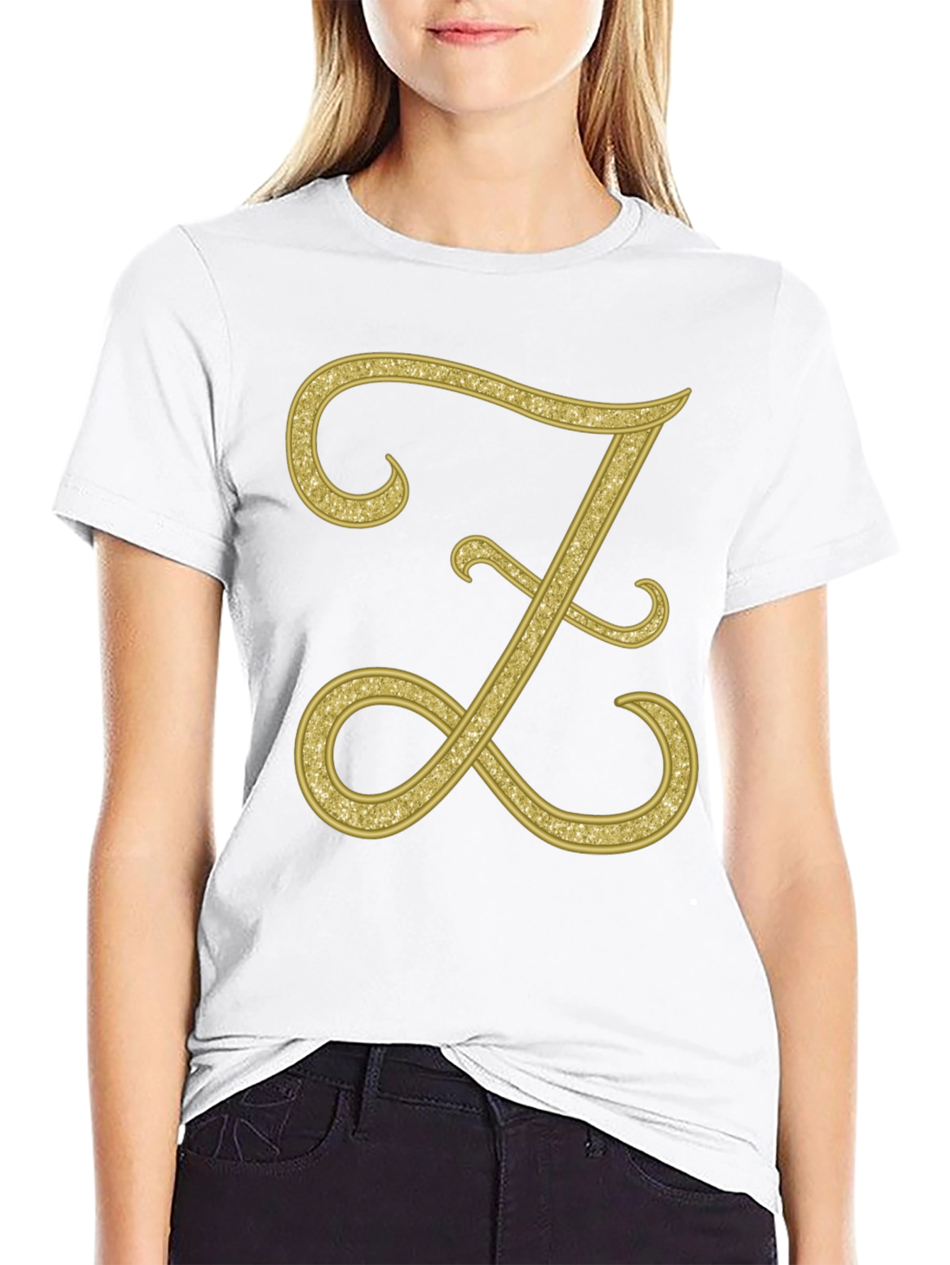 Elegant Letter Z T-Shirt - Stylish Initial Tee