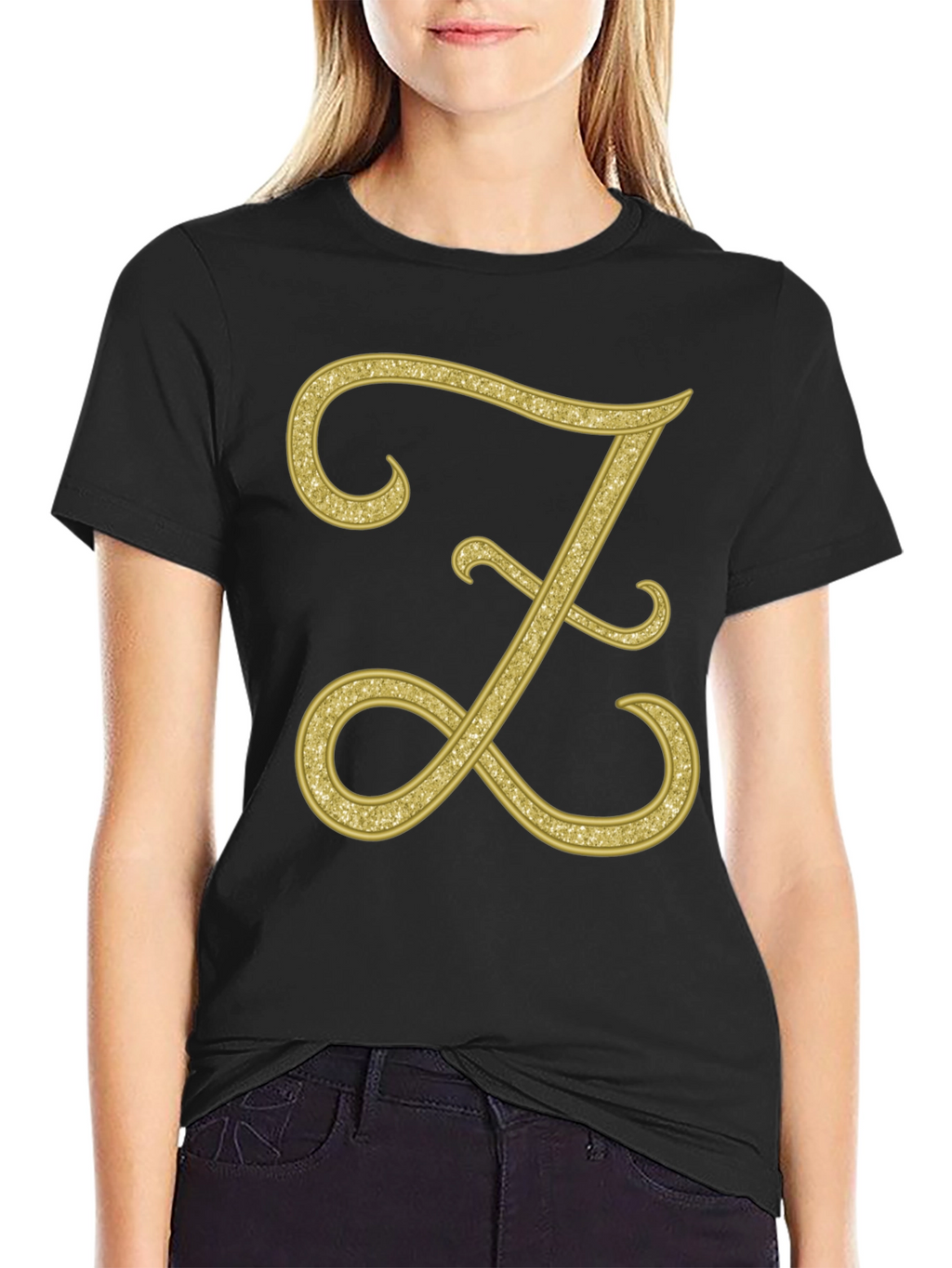 Elegant Letter Z T-Shirt - Stylish Initial Tee