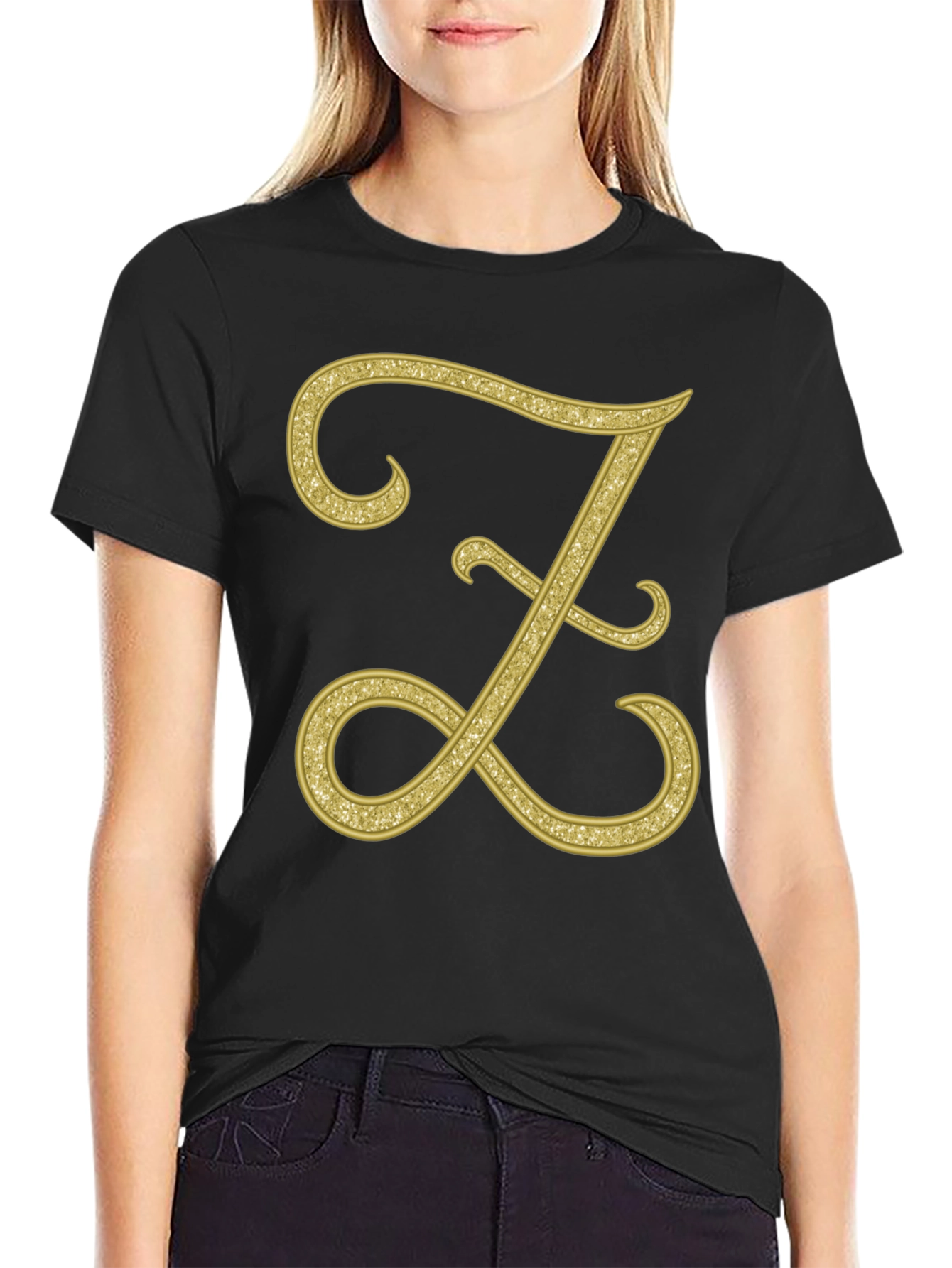 Elegant Letter Z T-Shirt - Stylish Initial Tee