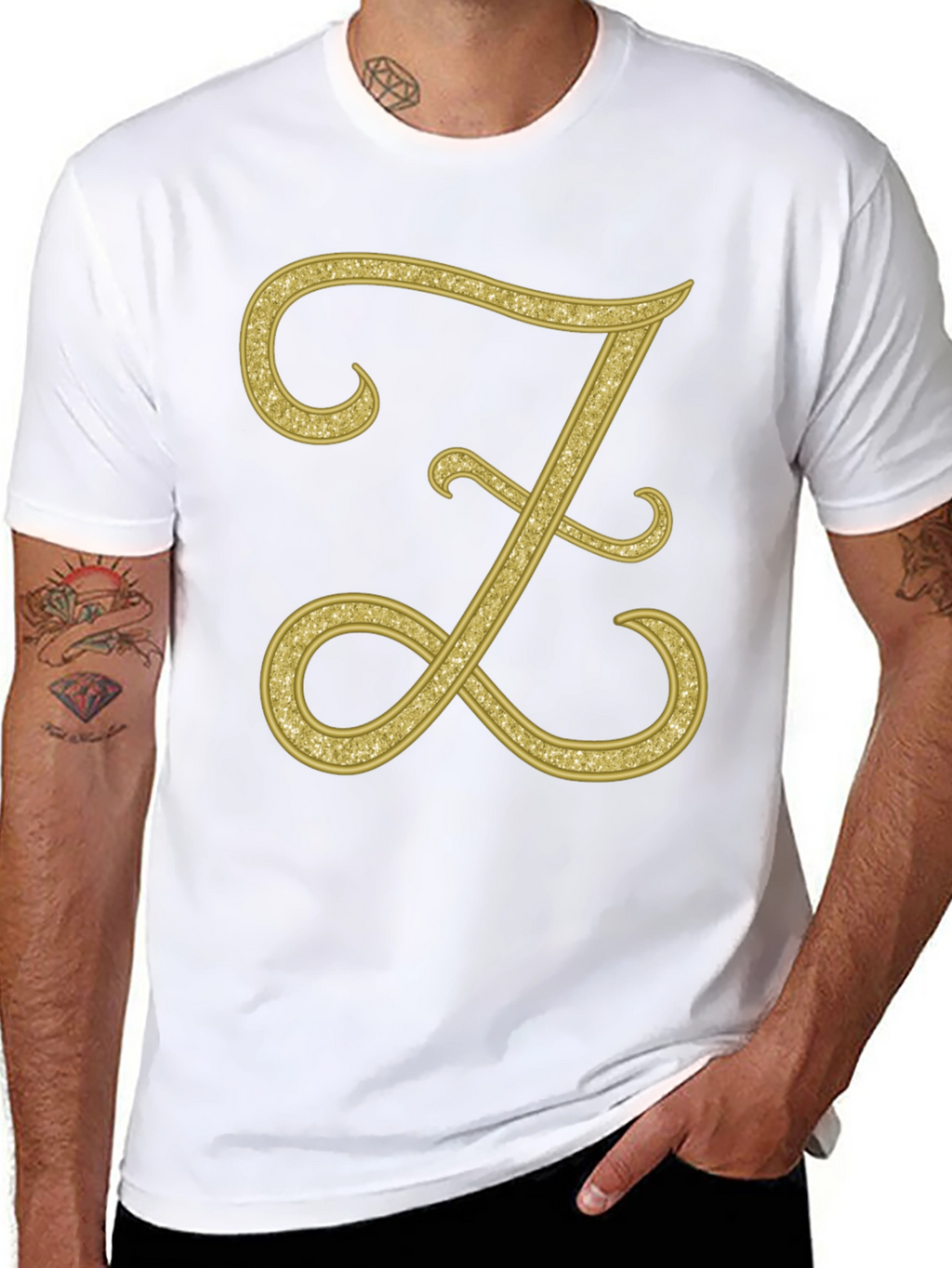 Elegant Letter Z T-Shirt - Stylish Initial Tee