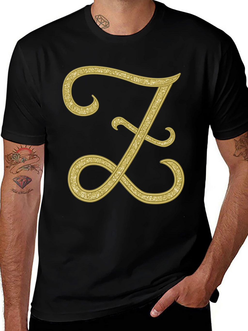 Elegant Letter Z T-Shirt - Stylish Initial Tee