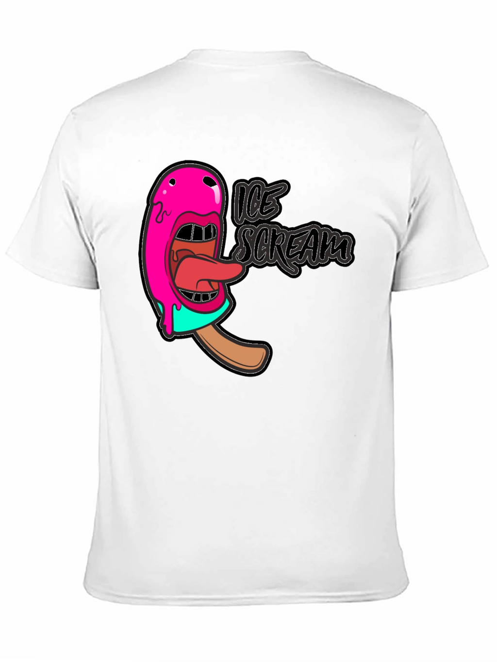 Ice Scream Graphic T-Shirt - Black Cotton Tee