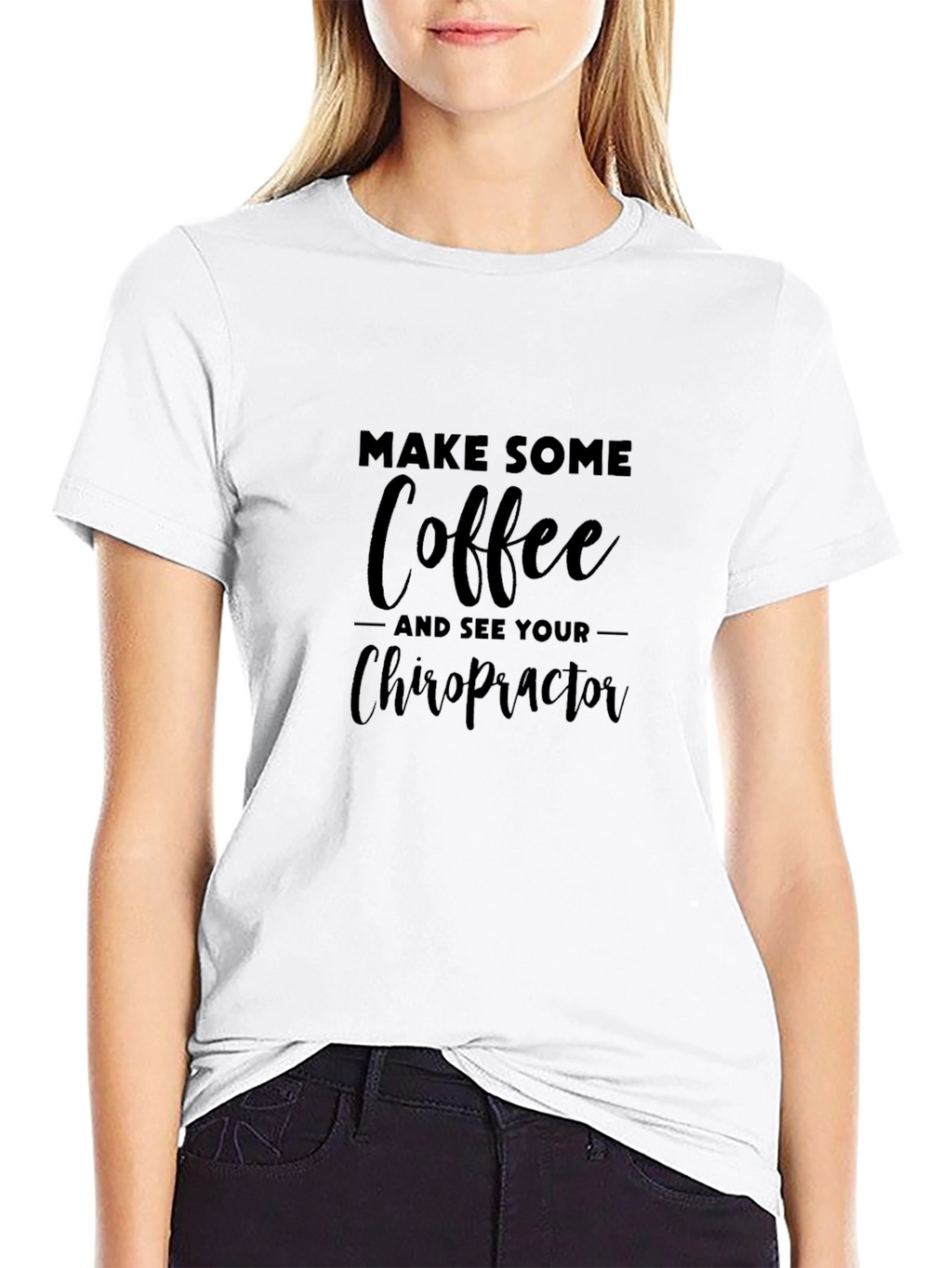 Coffee & Chiropractic T-Shirt Funny Chiropractor Tee