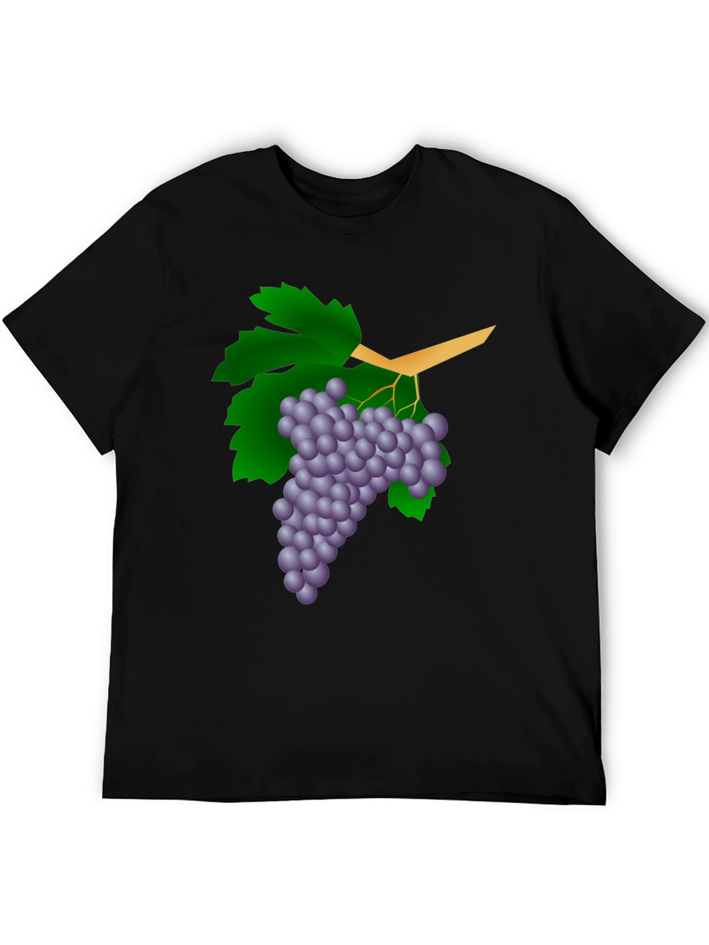 Grapes Graphic Black T-Shirt