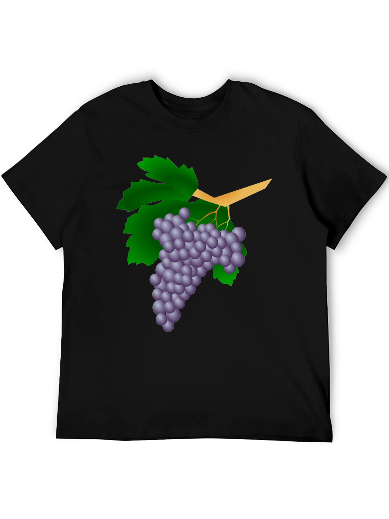 Grapes Graphic Black T-Shirt